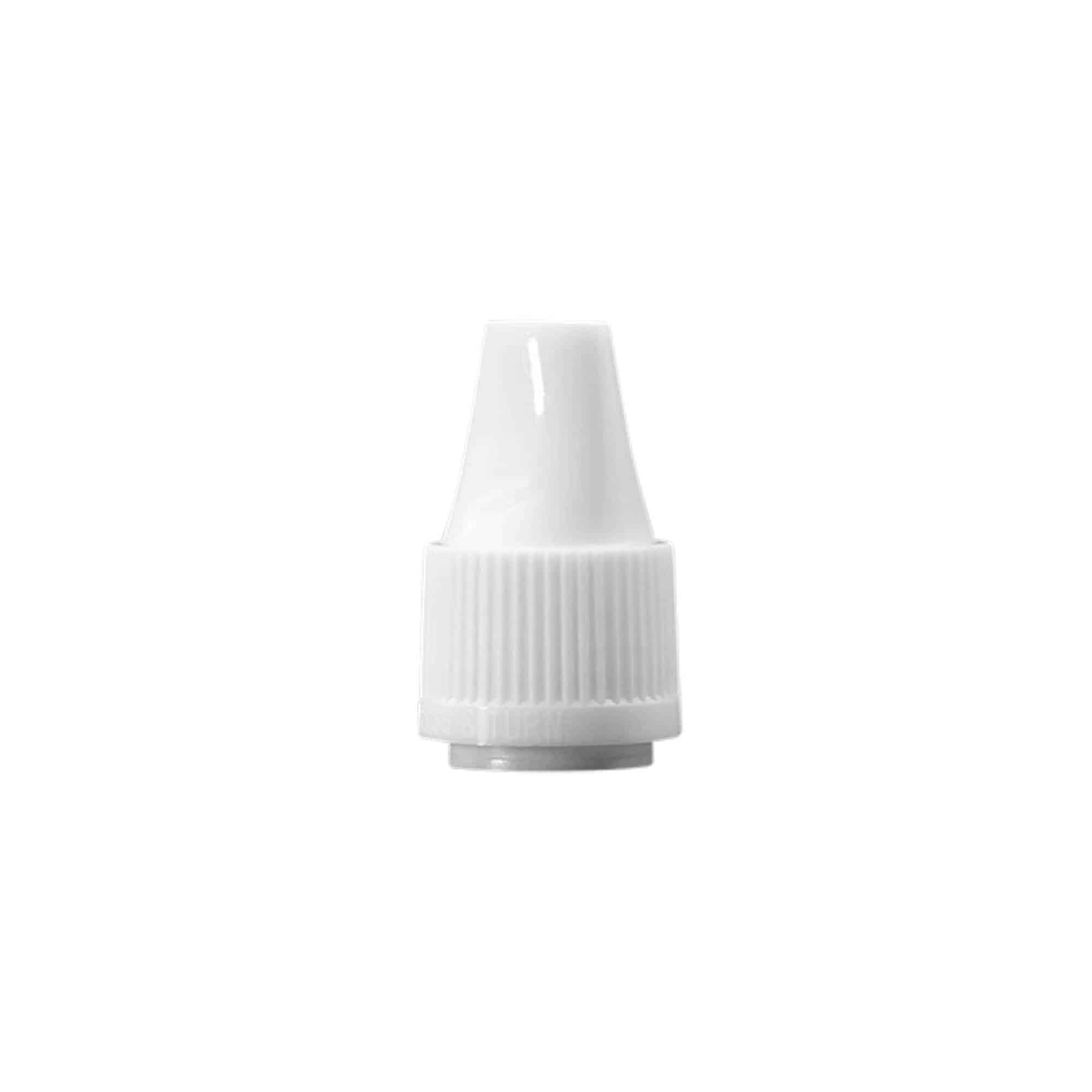 Csavaros kupak minőség- és gyerekzárral 'E-Liquid', PP-műanyag, fehér Csavaros kupak minőség- és gyerekzárral 'E-Liquid', PP-műanyag, fehér
