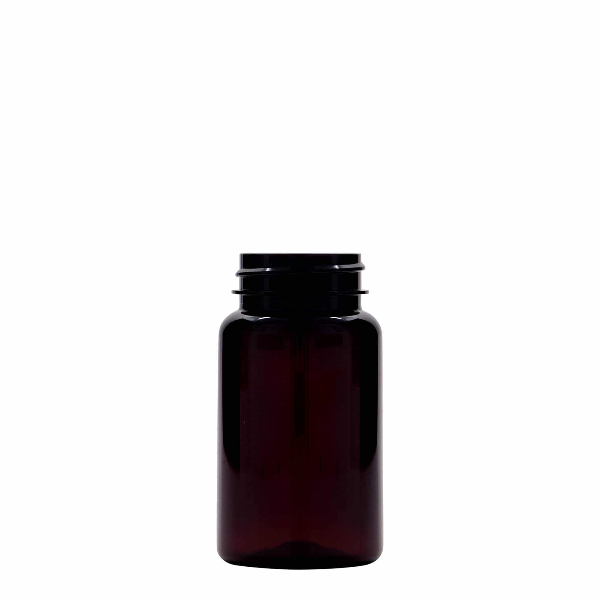 100 ml-es PET-flakon, műanyag, barna, szájnyílás: 38/400