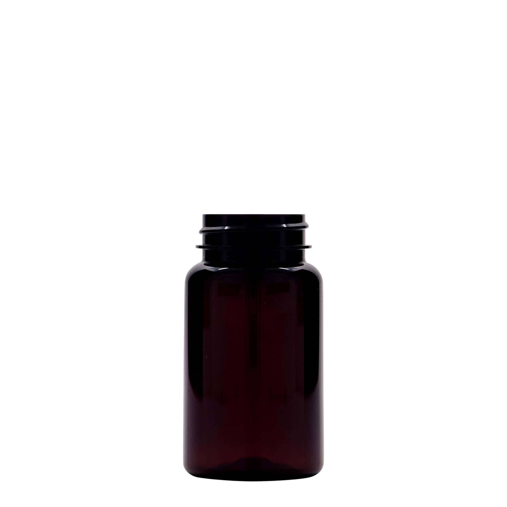 100 ml PET-palack, műanyag, barna, nyakátmérő: 38/400