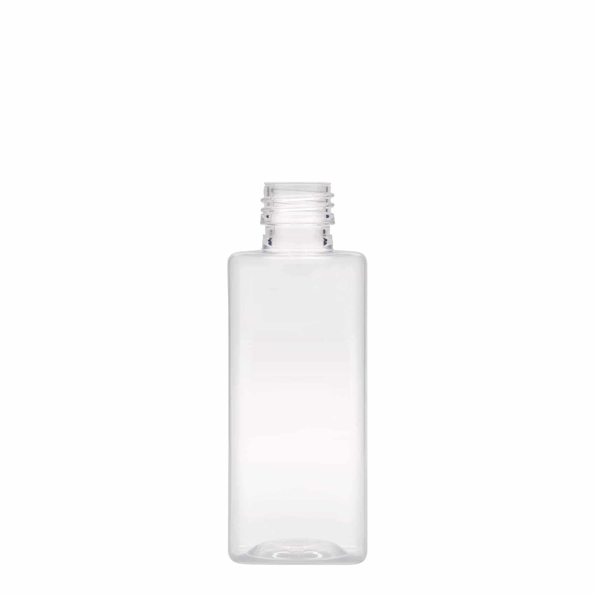 250 ml PET-palack 'Karl', négyzet alakú, műanyag, nyak: PP 28