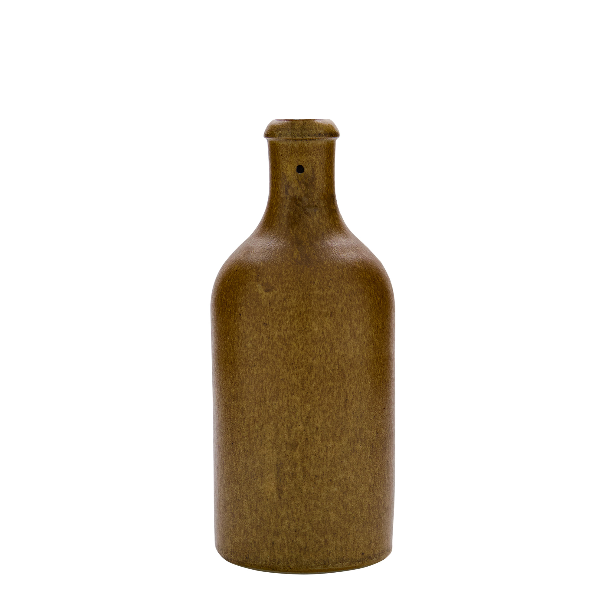 500 ml agyagedény, kőedény, barna-kristály, száj: füles zár
