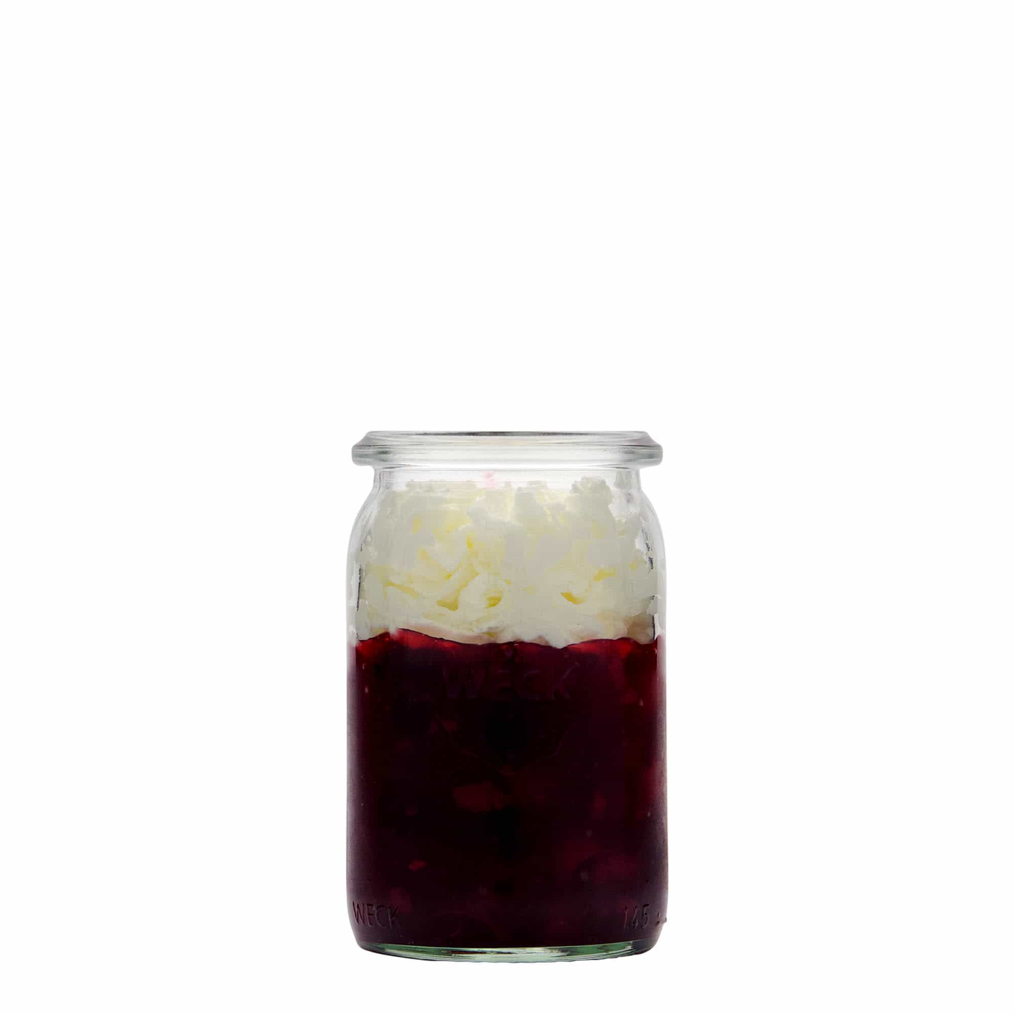 145 ml-es WECK hengeres üveg, szájnyílás: Kerek perem