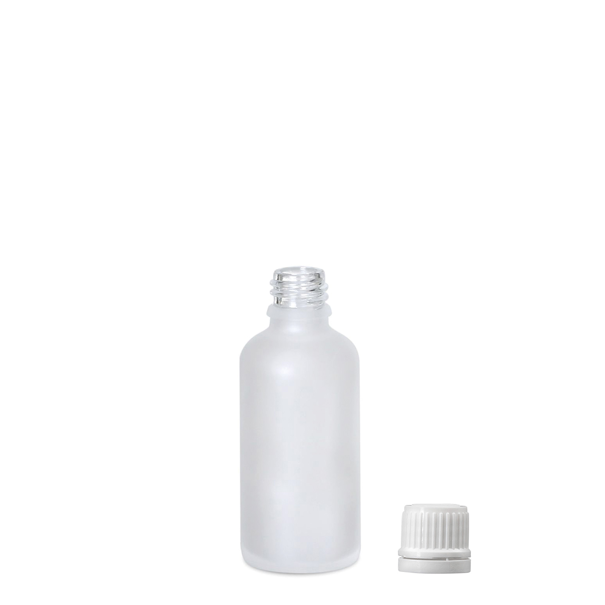 50 ml orvosi üveg, üveg, jegesített, nyílás: DIN 18 50 ml orvosi üveg, üveg, jegesített, nyílás: DIN 18