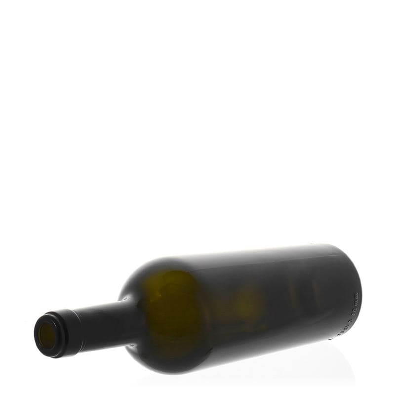 750 ml borosüveg 'Imperiale', antikzöld, száj: parafa