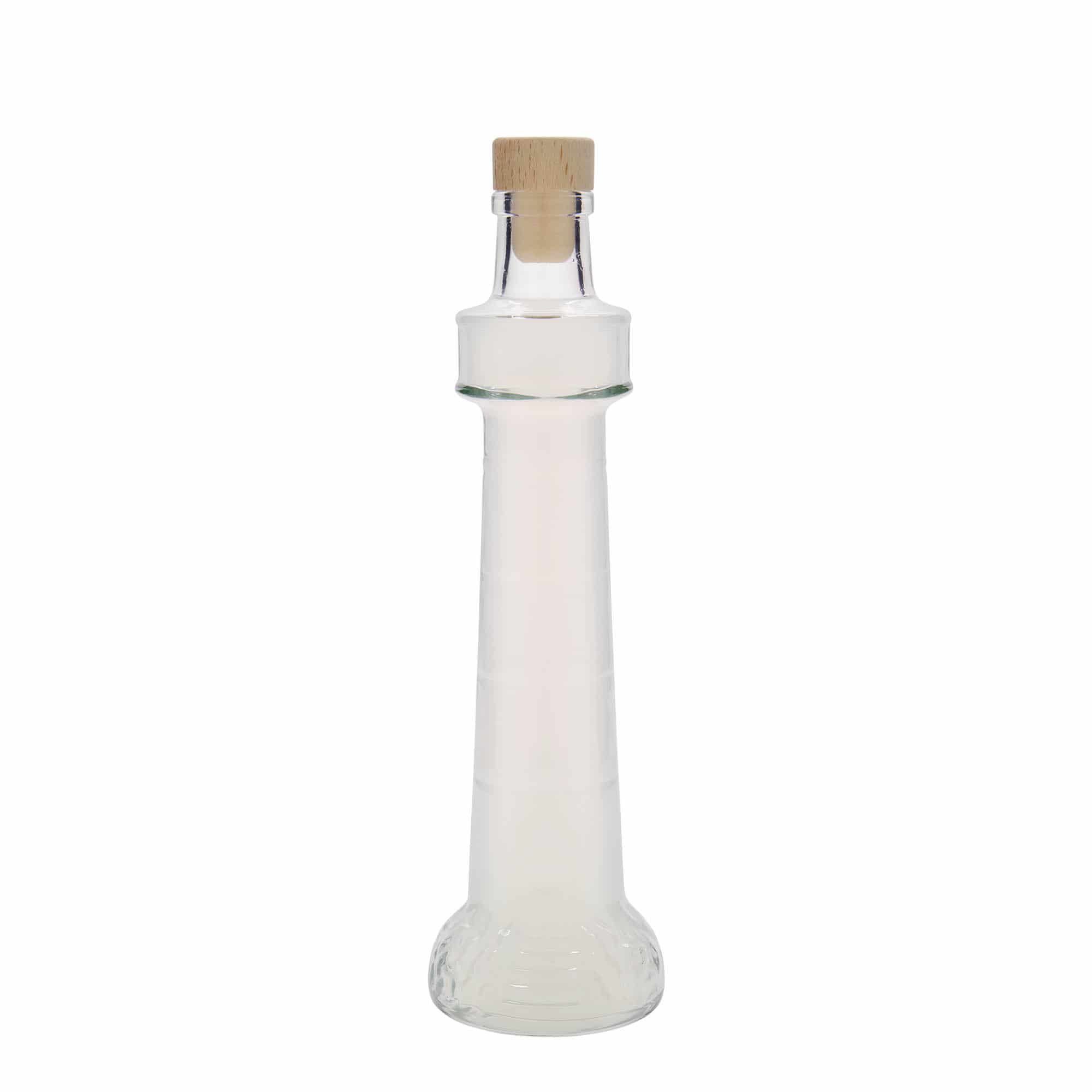200 ml-es üvegpalack 'Leuchtturm', szájnyílás: parafadugó