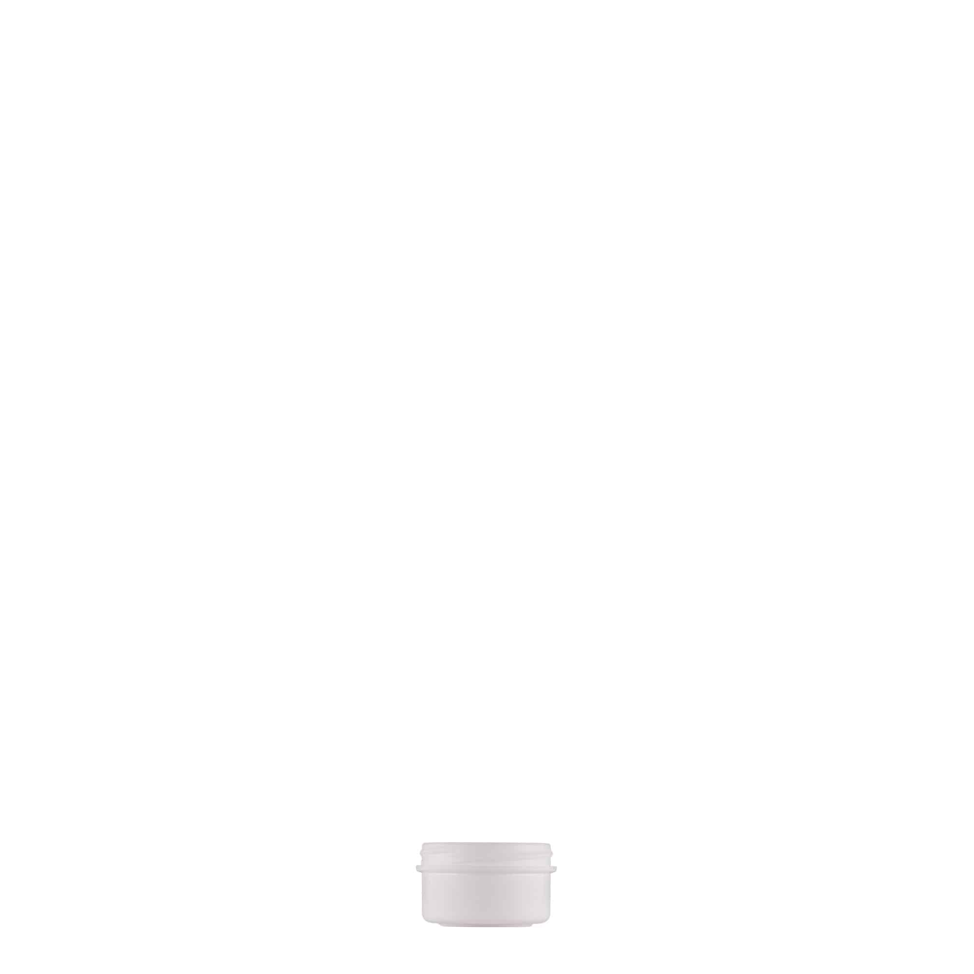 6 ml műanyag tégely 'White Line', PP, fehér, nyílás: csavarzár
