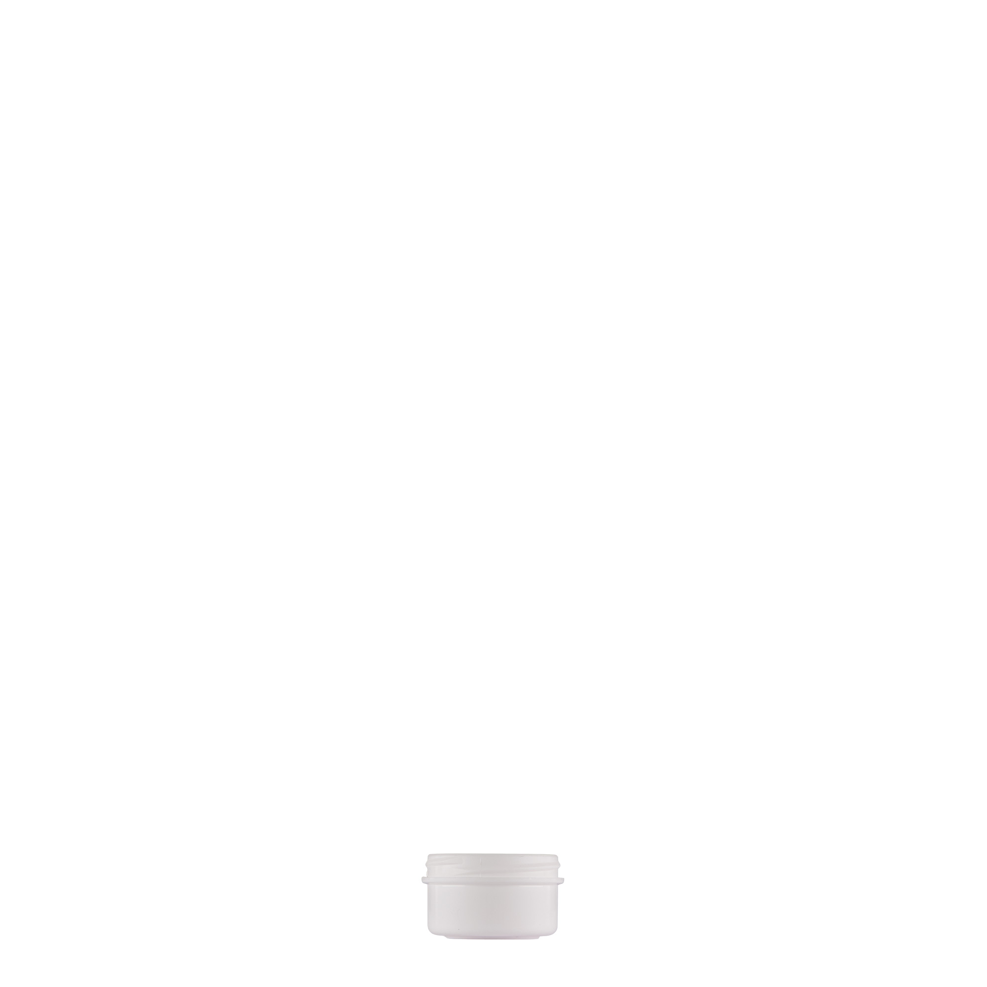 6 ml műanyag tégely 'White Line', PP, fehér, nyílás: csavarzár 6 ml műanyag tégely 'White Line', PP, fehér, nyílás: csavarzár