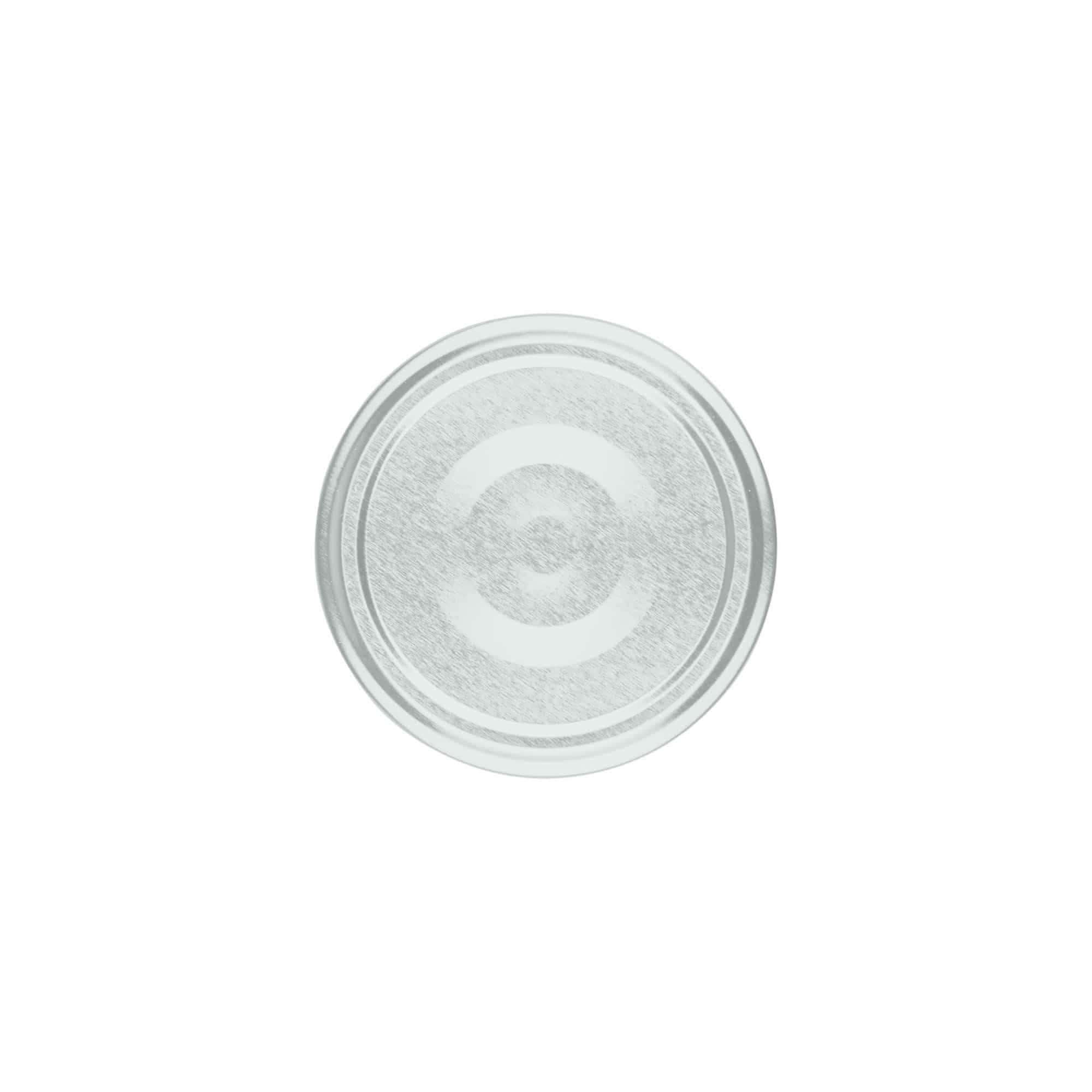 Twist-Off-fedél, fehérlemez, ezüst, nyílásra: TO 66