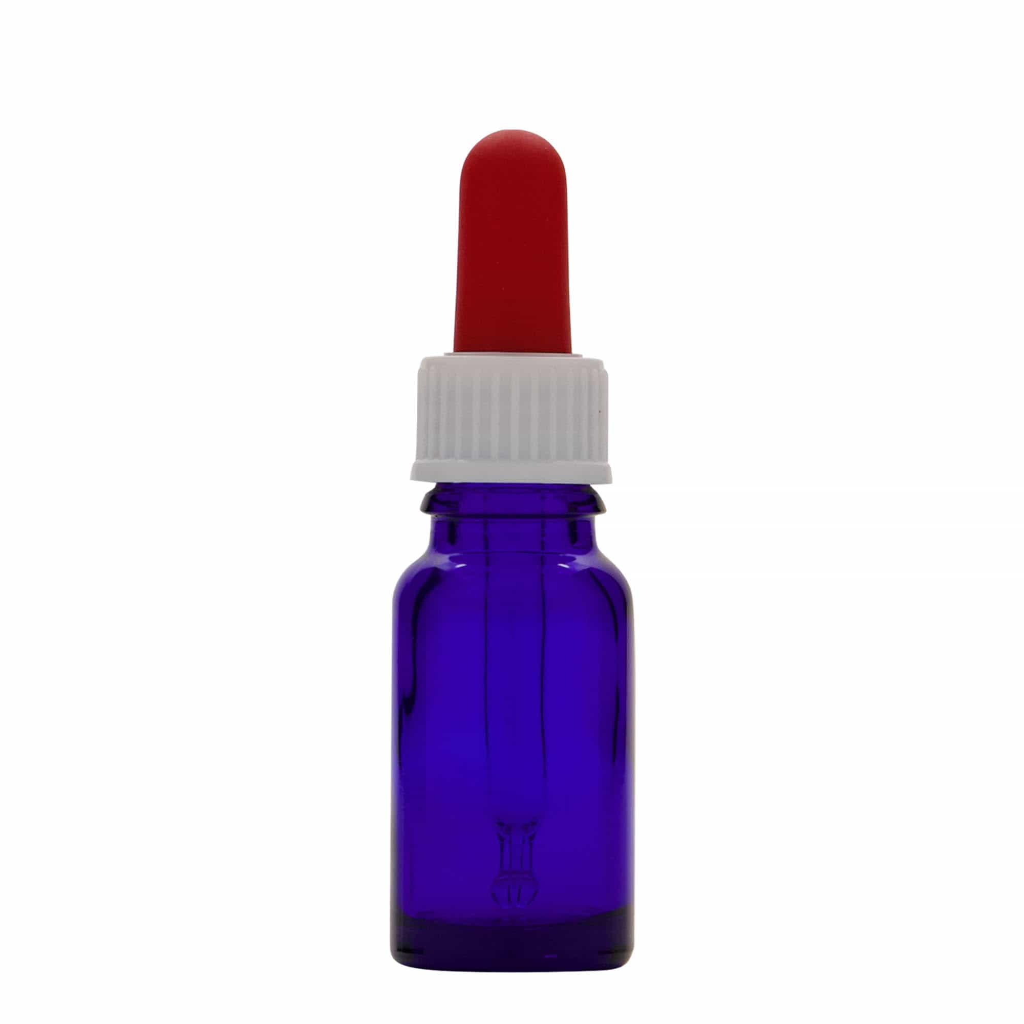 10 ml pipettás üveg orvosi célra, üveg, királykék-piros, nyílás: DIN 18