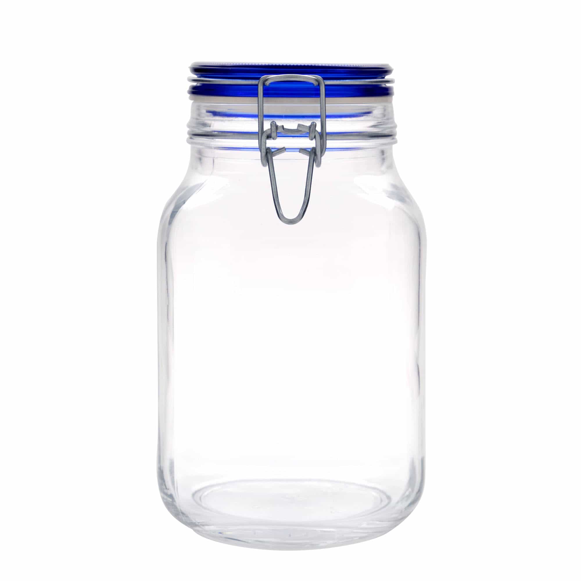 2000 ml-es fémcsatos üveg 'Fido' Blue Top, négyzet alakú, szájnyílás: fémcsatos zár 2000 ml-es fémcsatos üveg 'Fido' Blue Top, négyzet alakú, szájnyílás: fémcsatos zár