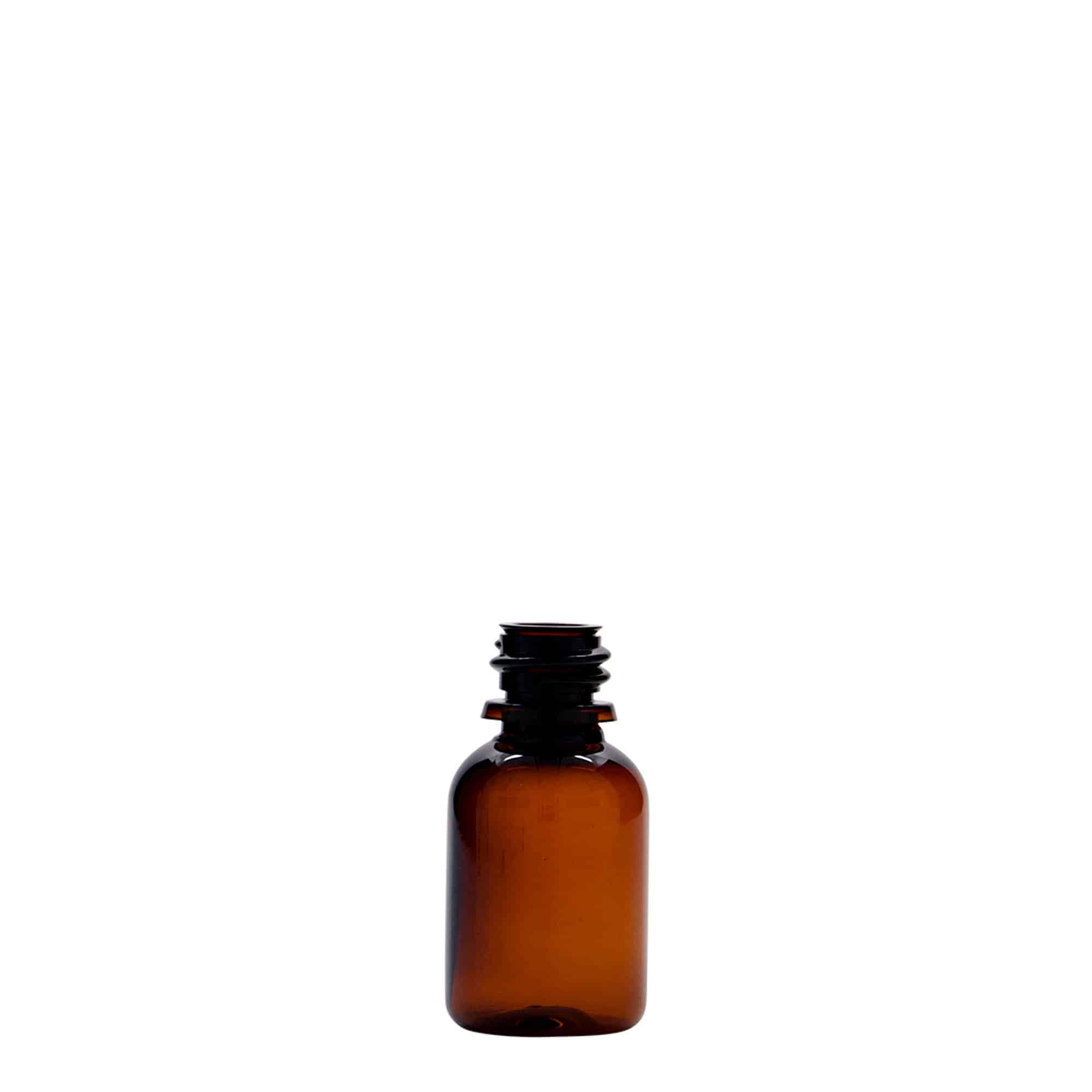 20 ml-es PET-patikai üveg 'Easy Living', barna, műanyag, szájnyílás: DIN 18 20 ml-es PET-patikai üveg 'Easy Living', barna, műanyag, szájnyílás: DIN 18