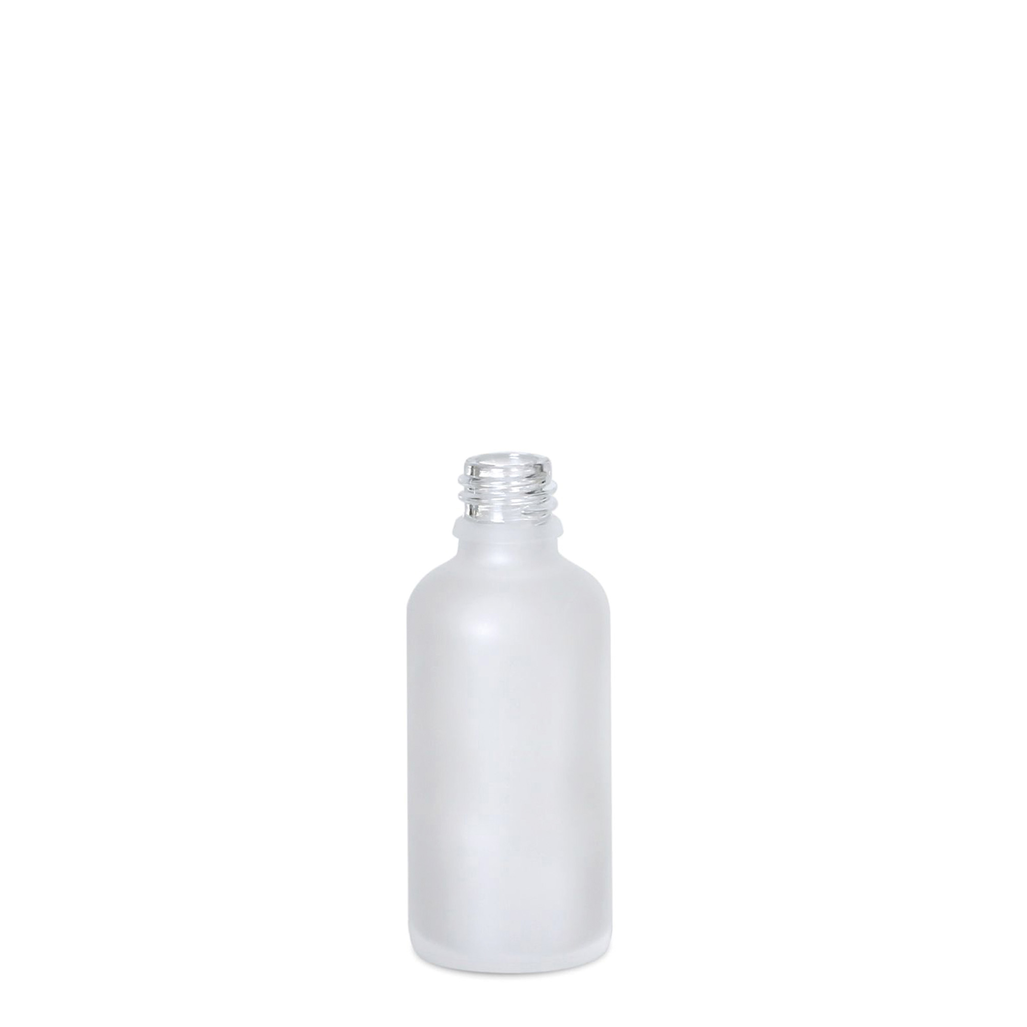 50 ml orvosi üveg, üveg, jegesített, nyílás: DIN 18