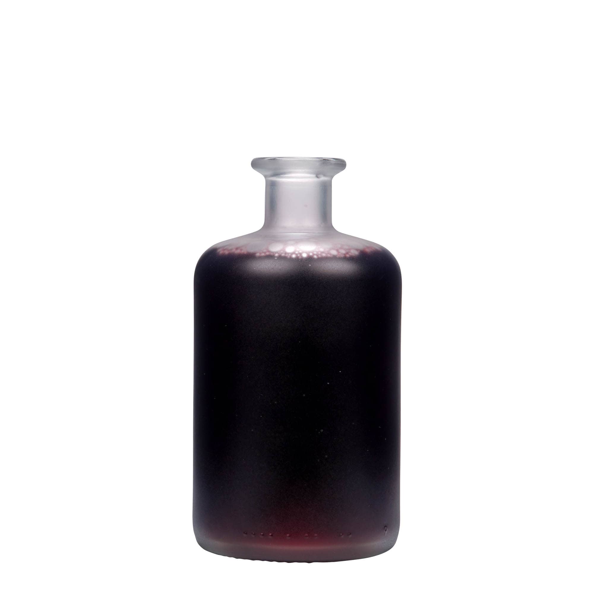 500 ml gyógyszerészüveg, jégmintás, száj: parafa