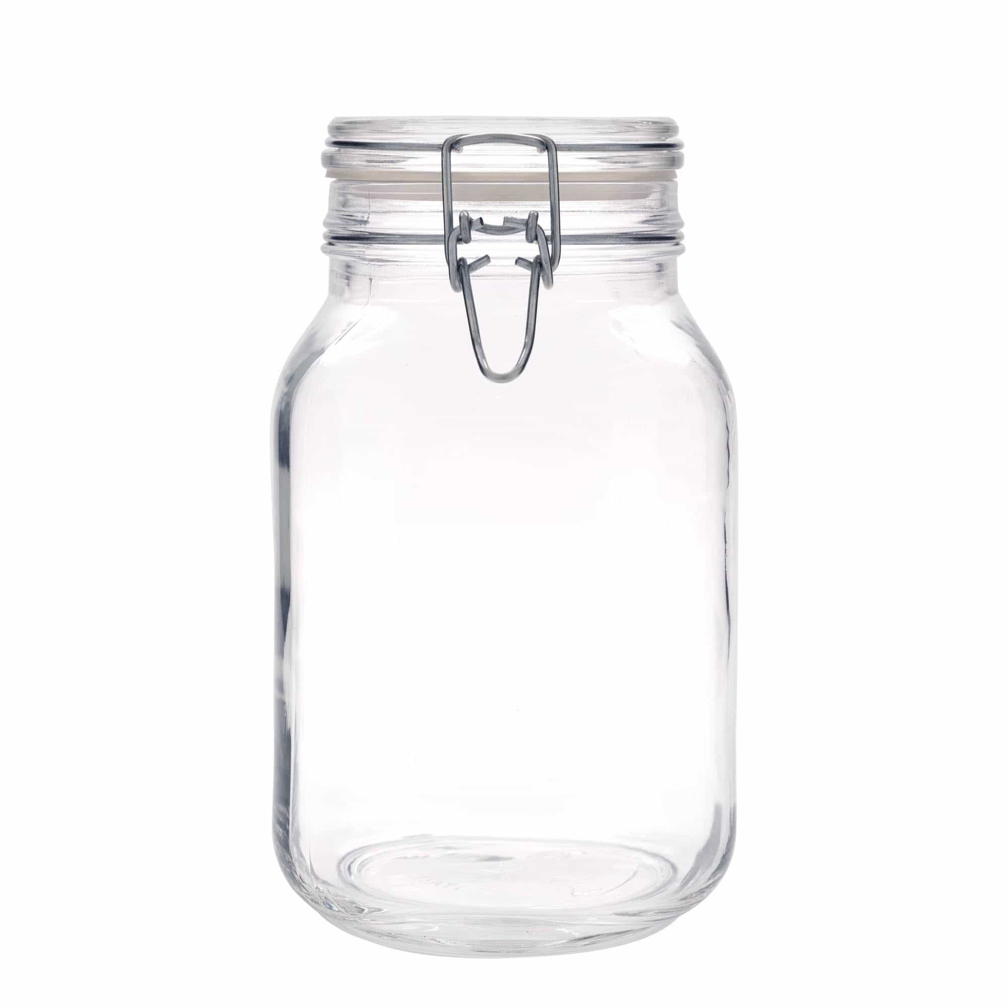 2000 ml-es fémcsatos üveg 'Fido', négyzet alakú, szájnyílás: fémcsatos zár 2000 ml-es fémcsatos üveg 'Fido', négyzet alakú, szájnyílás: fémcsatos zár