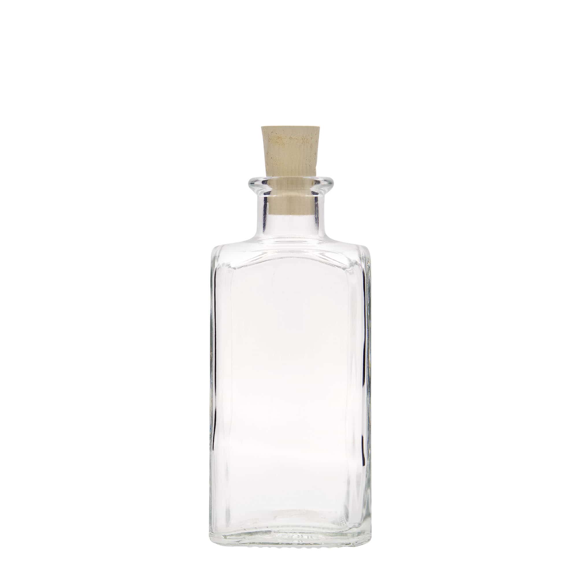 250 ml üveges gyógyszerész négyzet, négyzet alakú, nyílás: parafa