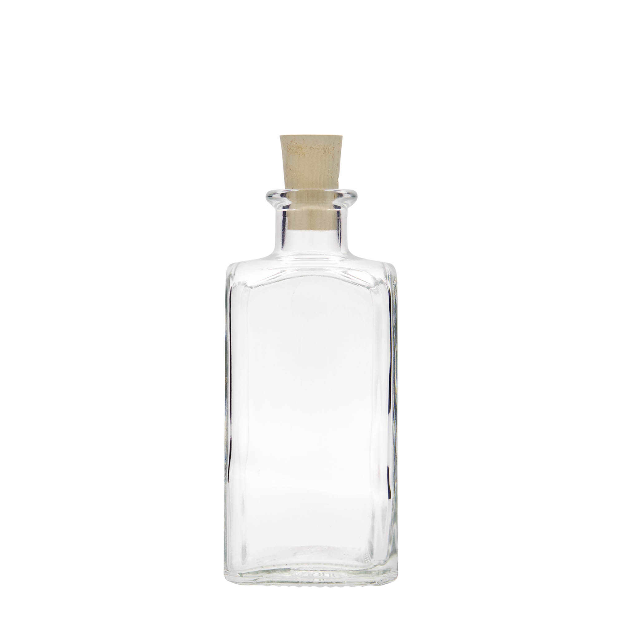 250 ml üveges gyógyszerész négyzet, négyzet alakú, nyílás: parafa