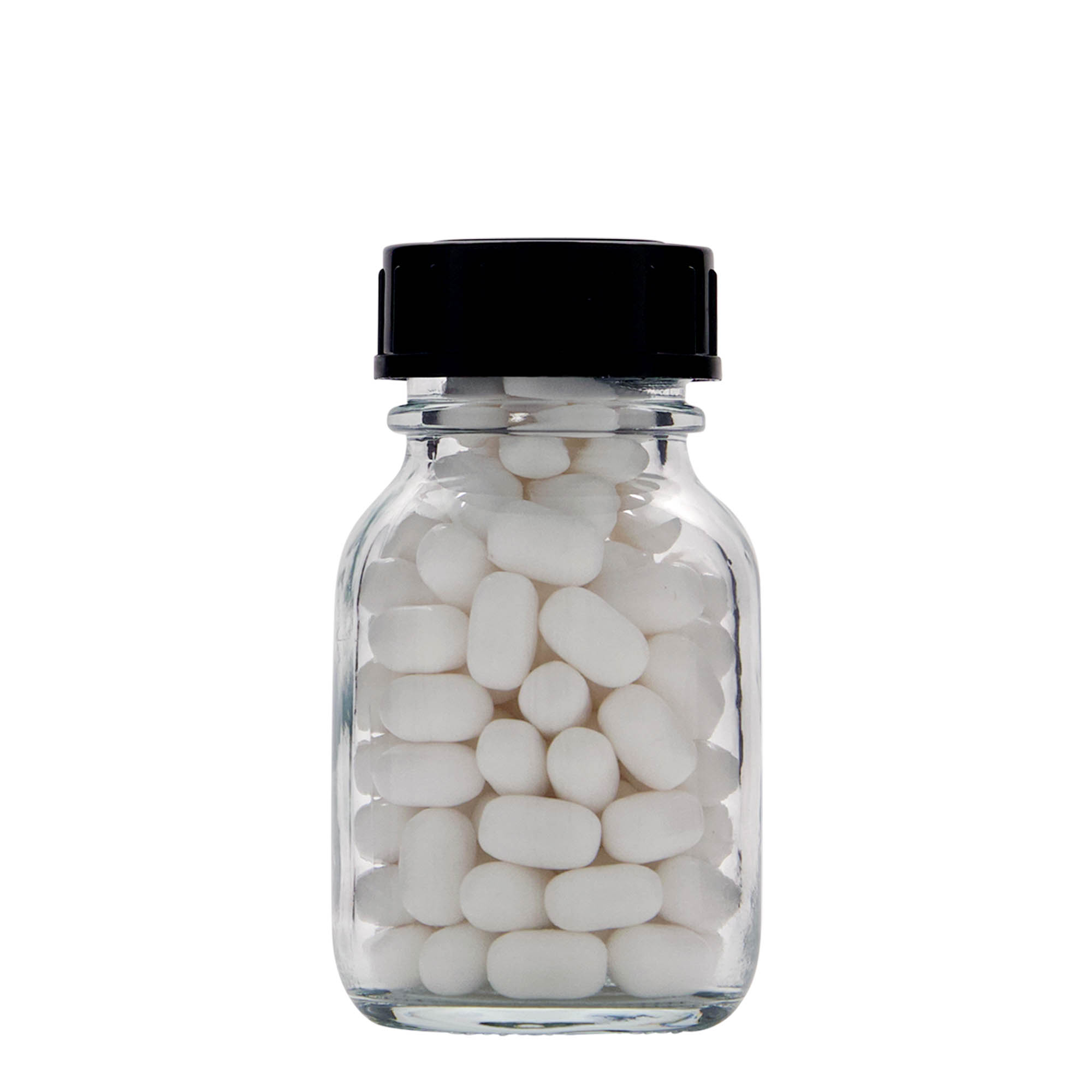 50 ml széles szájú üveg, nyílás: DIN 32 50 ml széles szájú üveg, nyílás: DIN 32