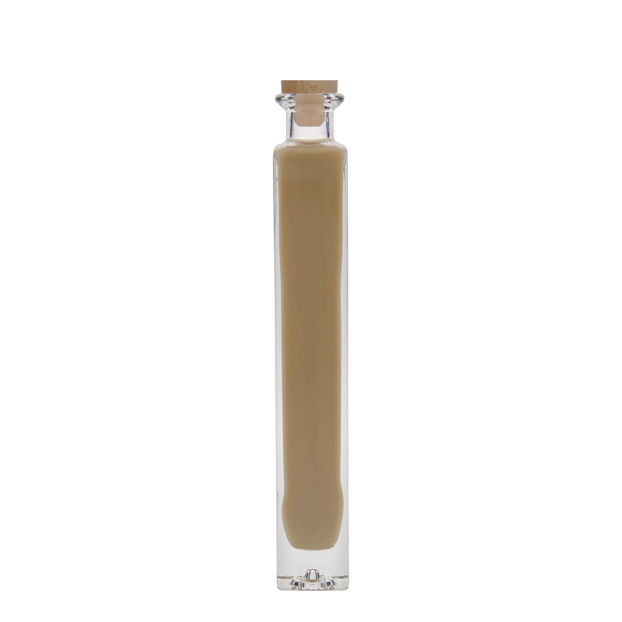 200 ml üveges üveg 'Tommy', négyzet alakú, nyílás: parafa