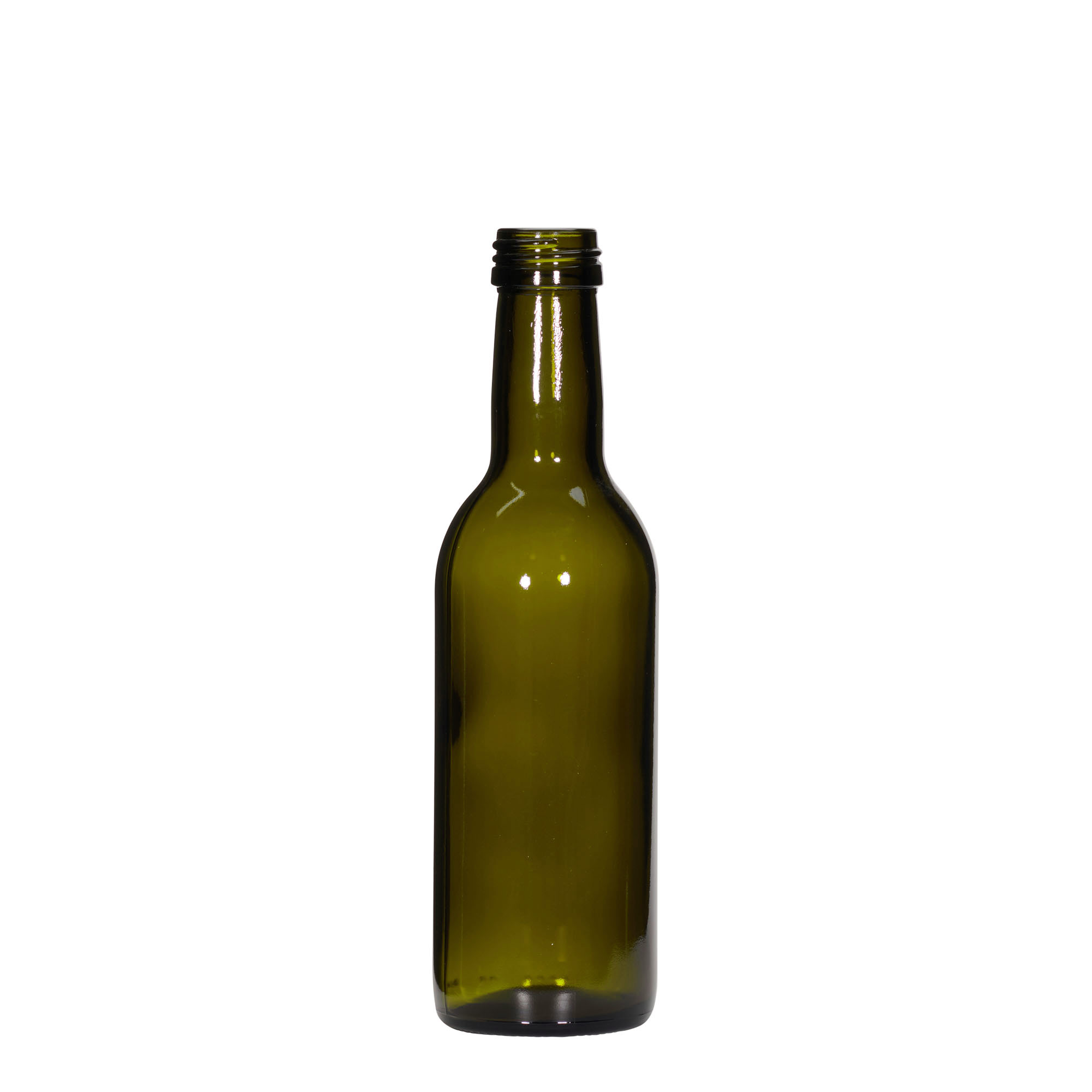 250 ml üvegpalack 'Bordeaux', antikzöld, nyílás: PP 28 250 ml üvegpalack 'Bordeaux', antikzöld, nyílás: PP 28