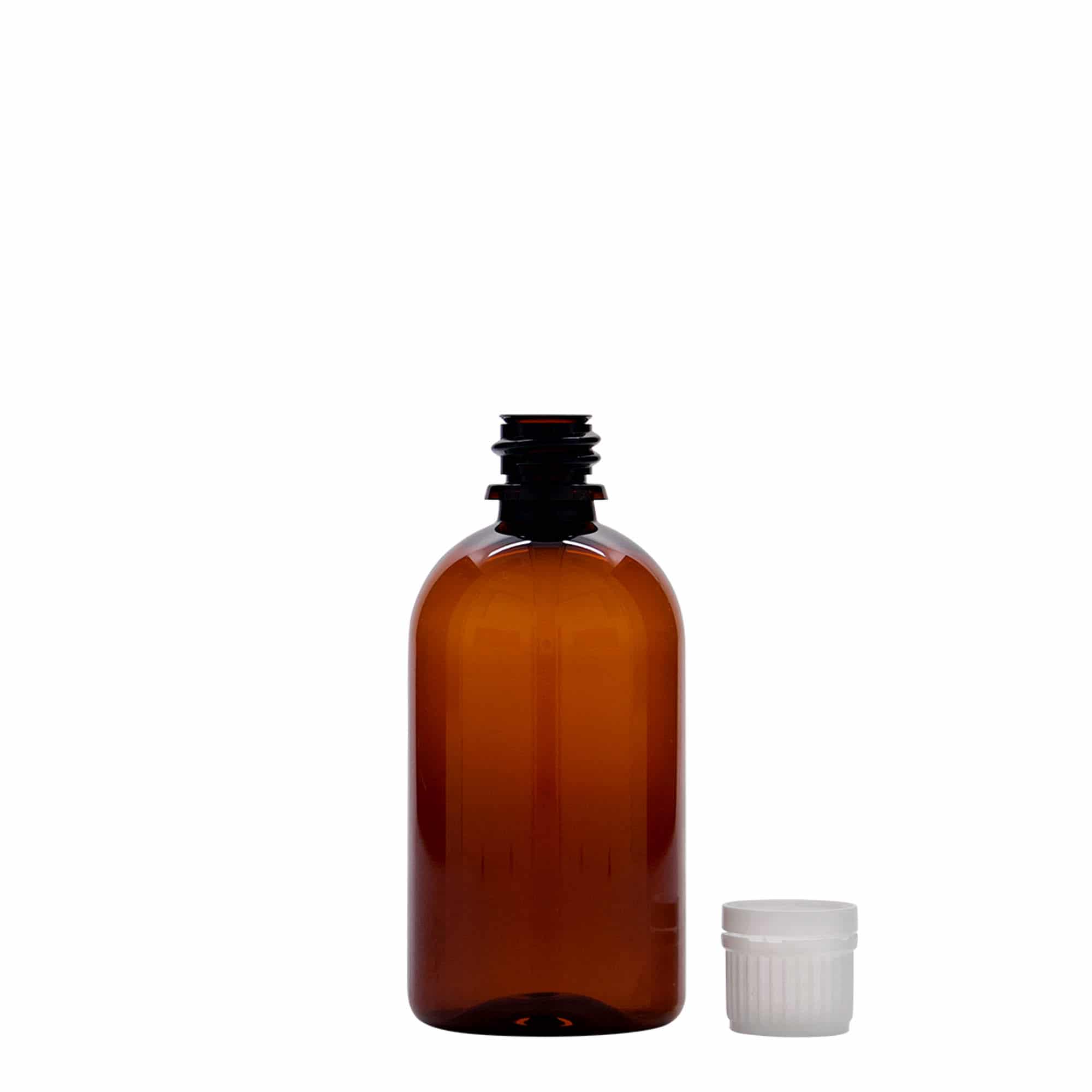 100 ml-es PET-patikai üveg 'Easy Living', barna, műanyag, szájnyílás: DIN 18