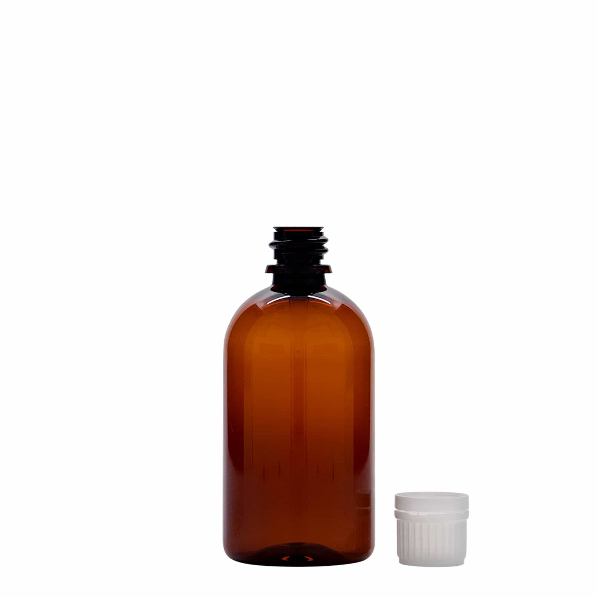 100 ml PET orvosi üveg 'Easy Living', barna, műanyag, nyílás: DIN 18