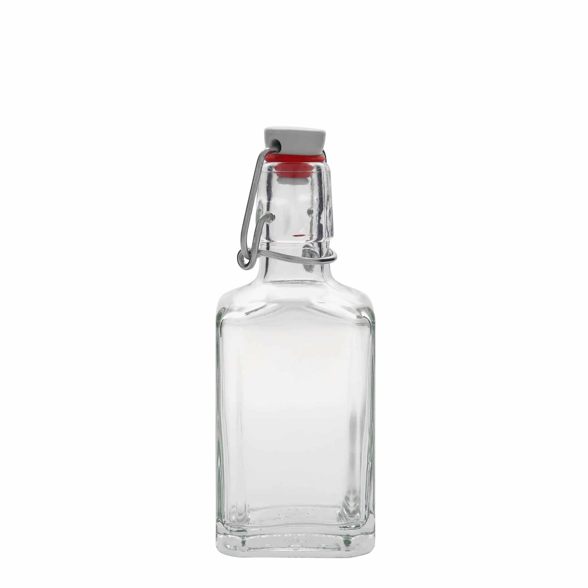 250 ml üvegpalack 'Rialto', négyszögletes, nyílás: patentzáras