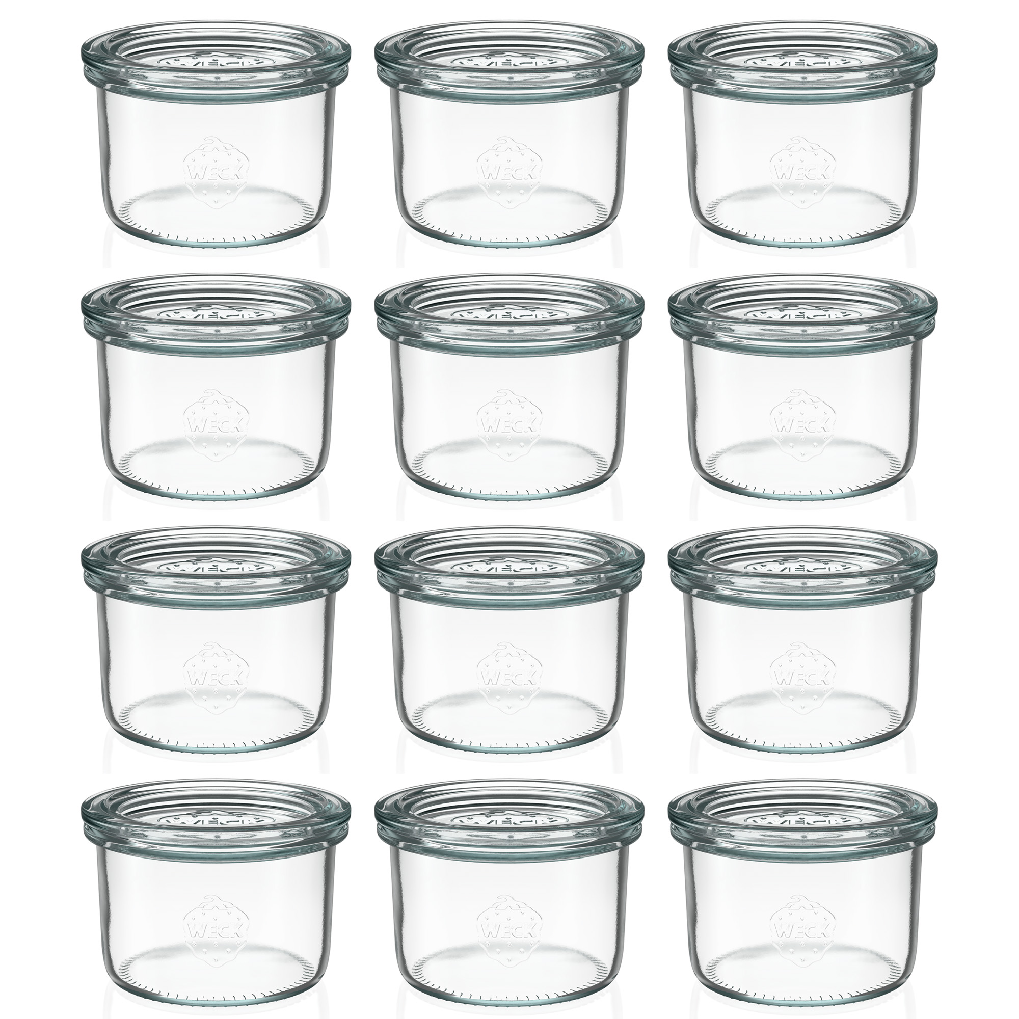 12x 200 ml Felfordítható WECK-üveg üvegfedéllel RR 80