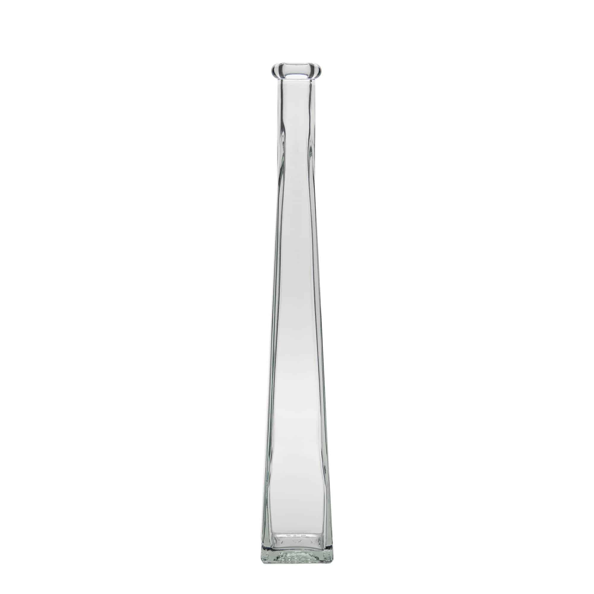 200 ml üvegpalack 'Dama Quadrato', négyzet alakú, nyílás: parafa