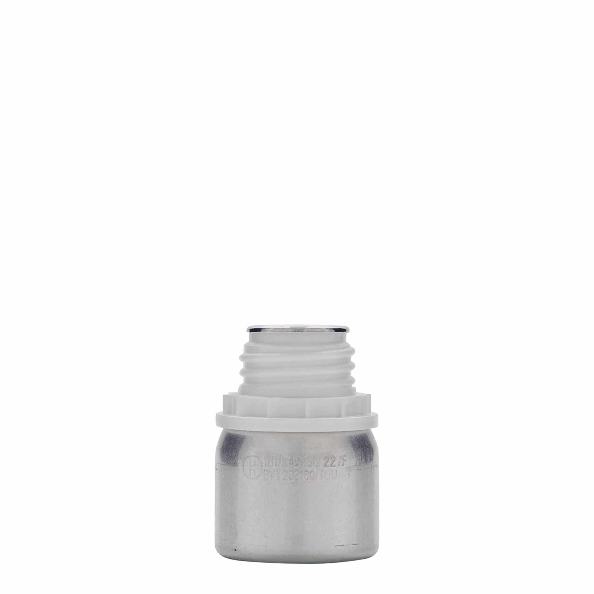 50 ml alumínium palack, fém, ezüst, nyílás: DIN 32