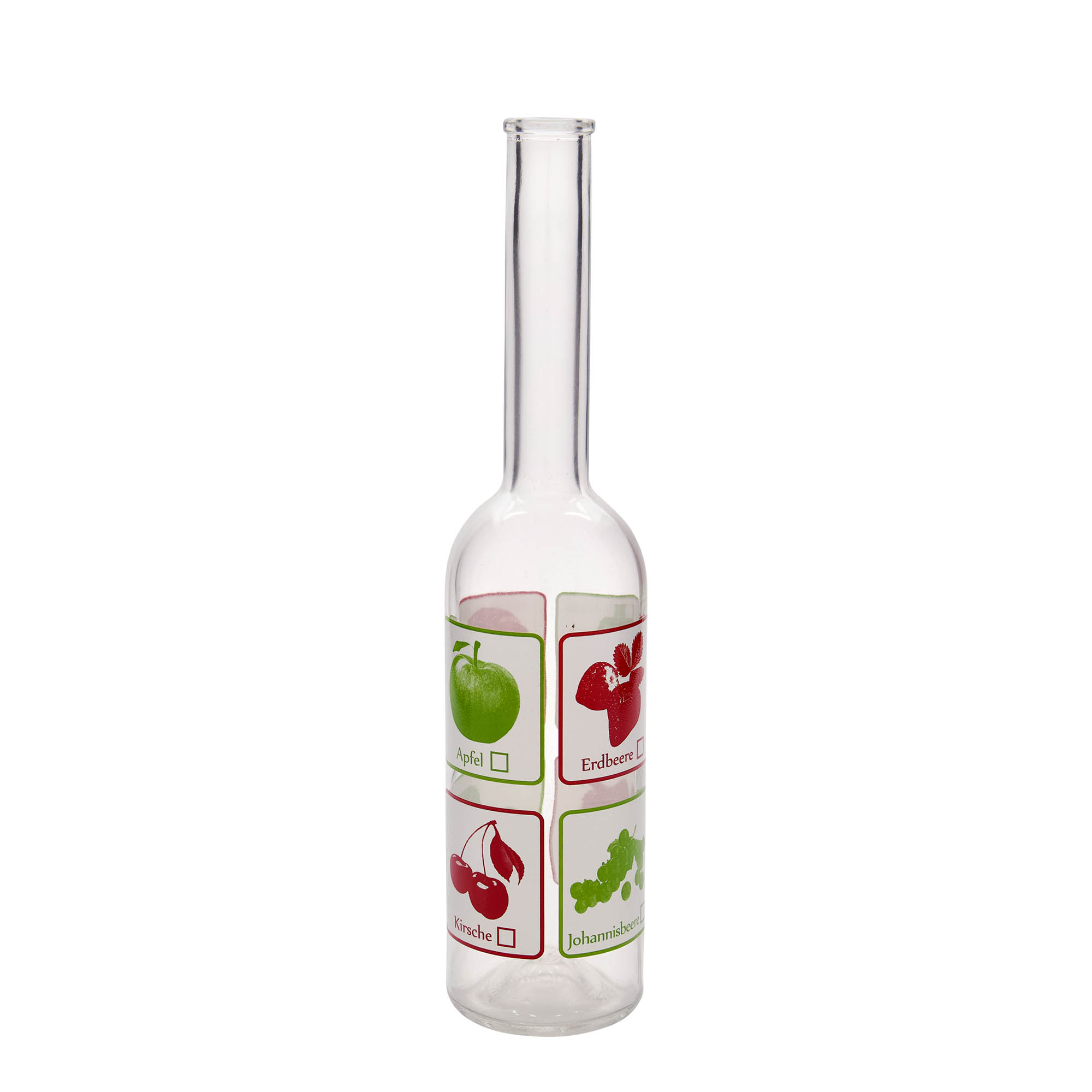 500 ml üvegpalack 'Opera', motívum: gyümölcsök, nyílás: parafa