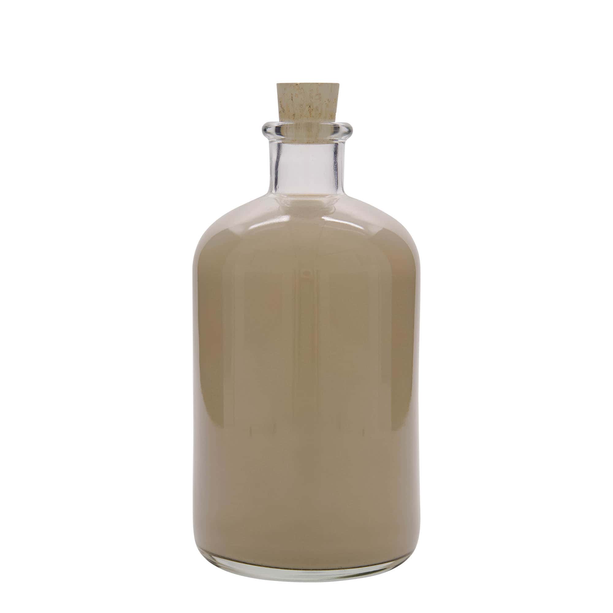 1000 ml-es patikai üvegpalack, szájnyílás: parafadugó