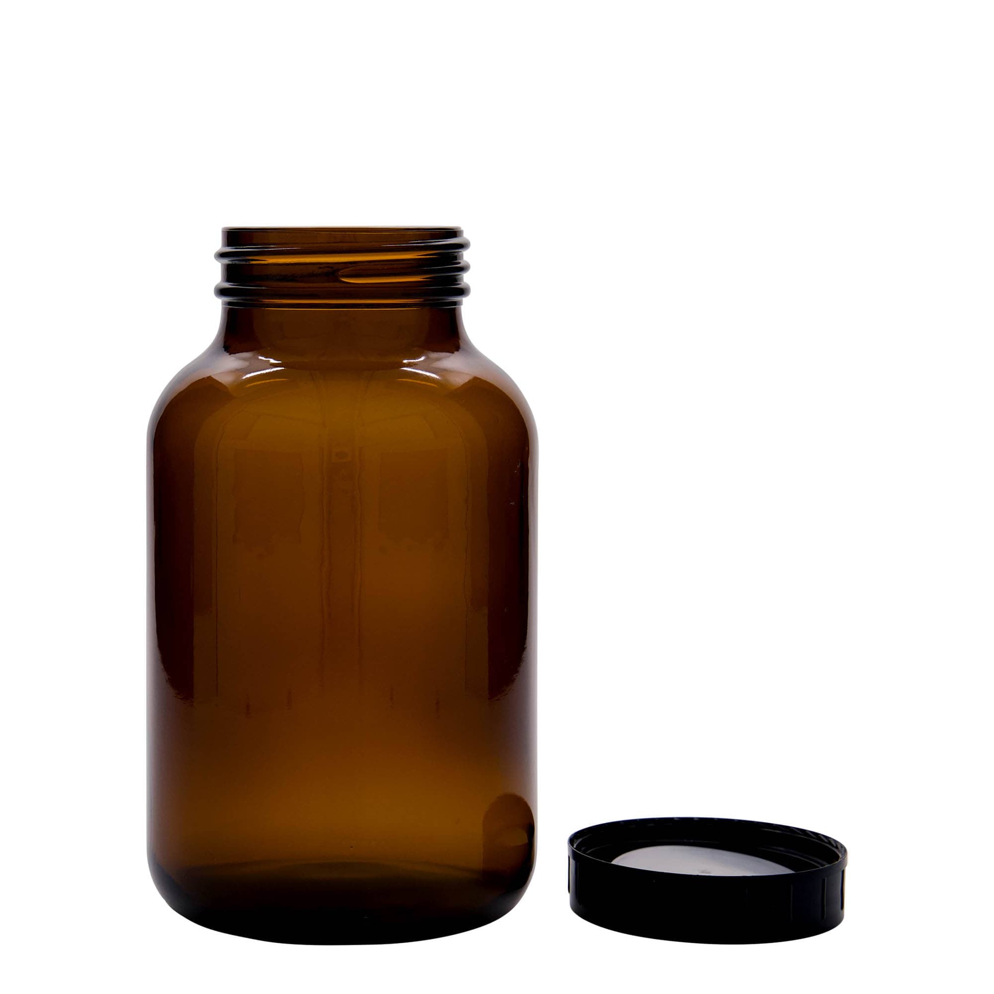 1.000 ml széles nyakú üveg, barna, nyílás: DIN 68