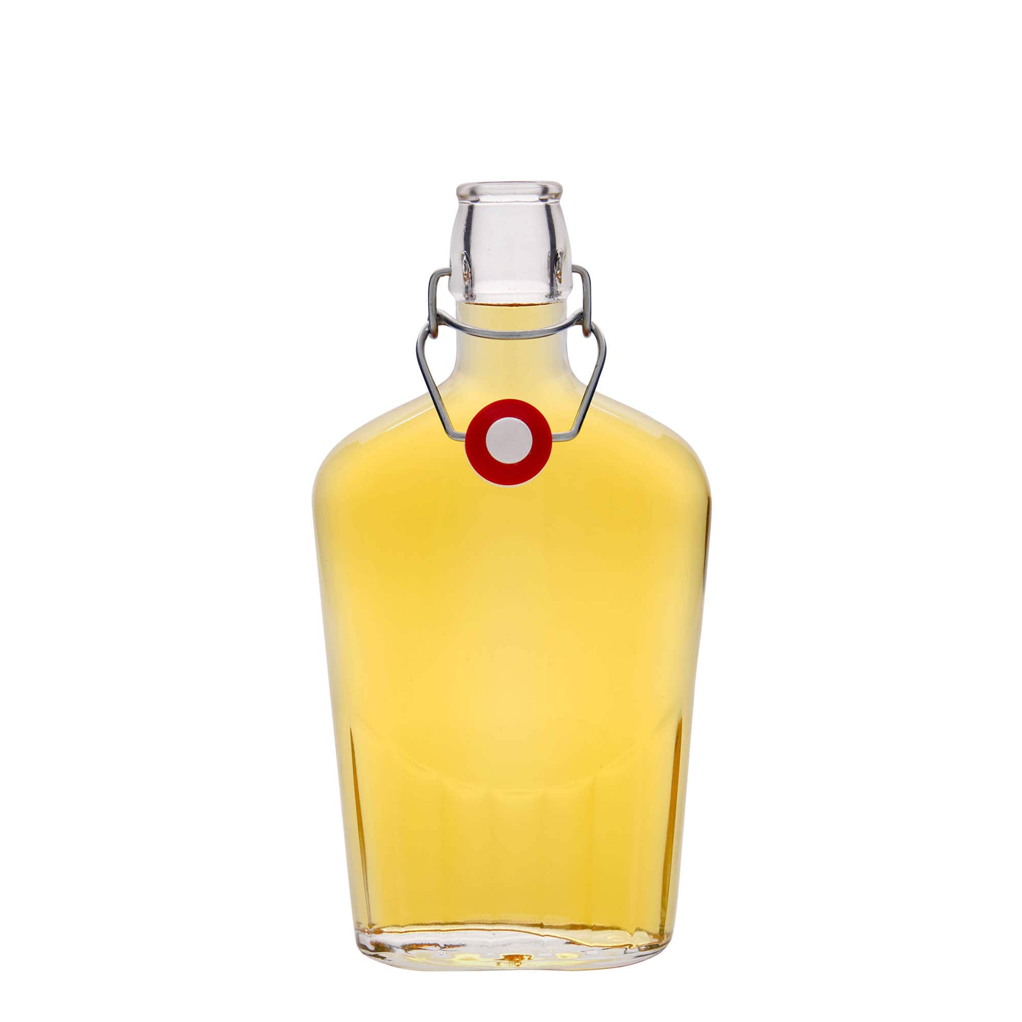 500 ml üvegpalack 'Fiaschetta', ovális, nyílás: patentzár