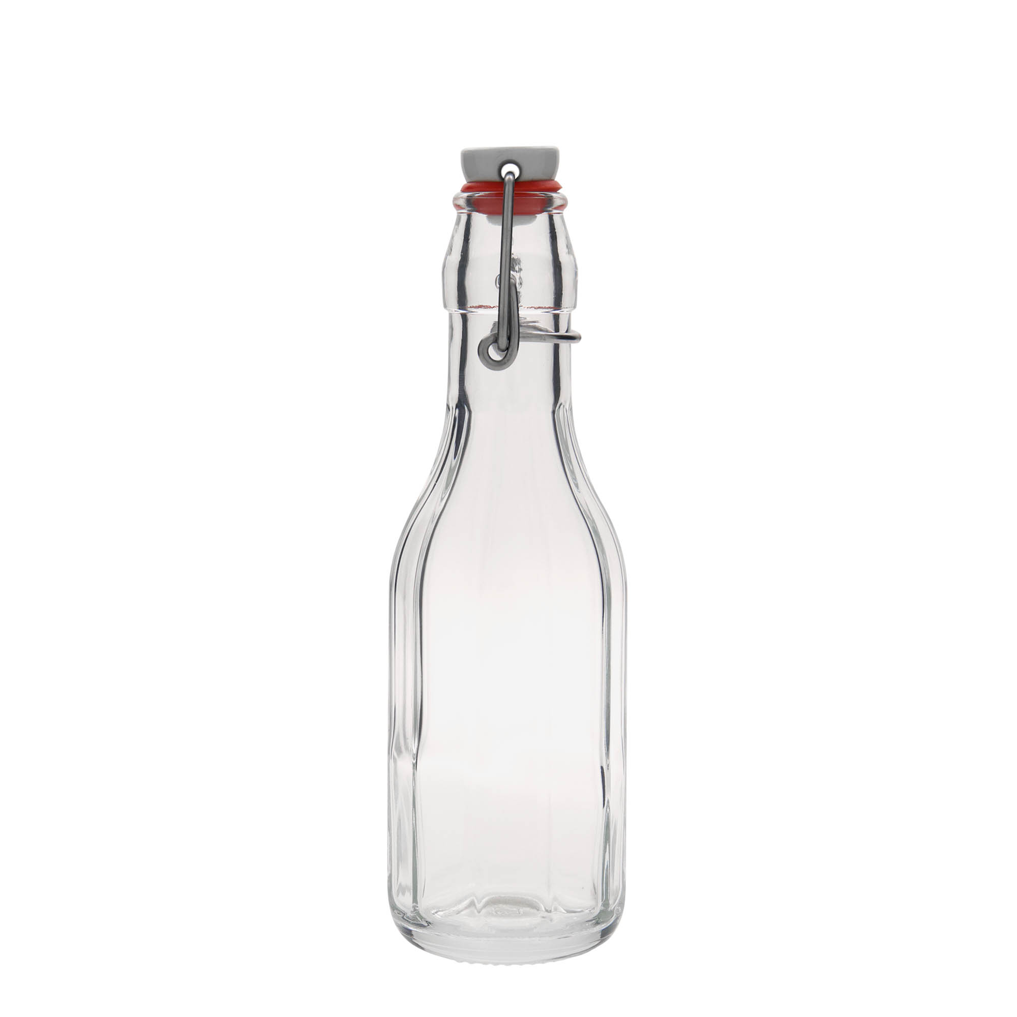 250 ml üveges palack 'Bravo', tízszögletű, nyílás: patentzár 250 ml üveges palack 'Bravo', tízszögletű, nyílás: patentzár