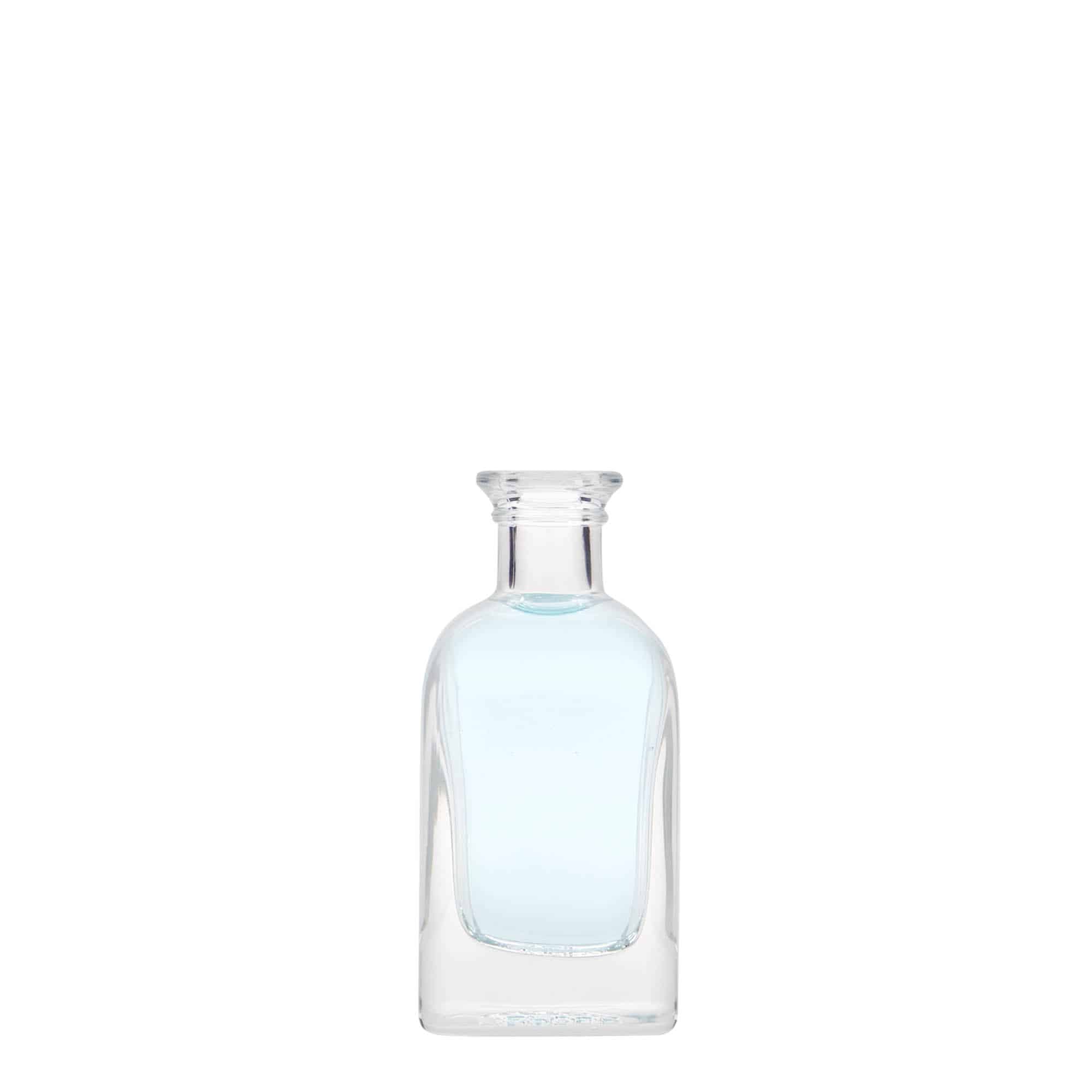 40 ml üvegfiola Apotheker Carré, négyzet alakú, nyílás: parafa