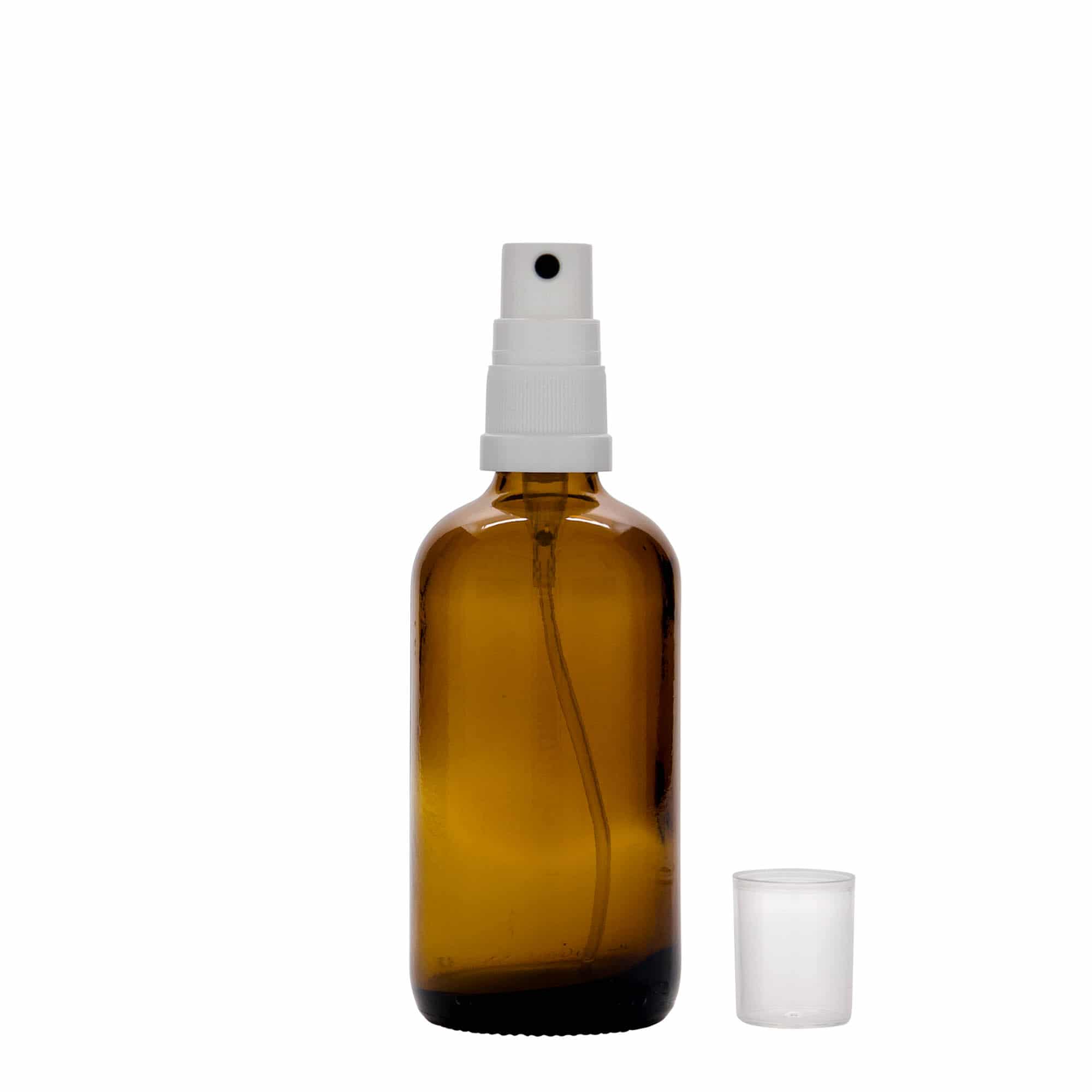100 ml orvosi permetező üveg, barna, nyílás: DIN 18