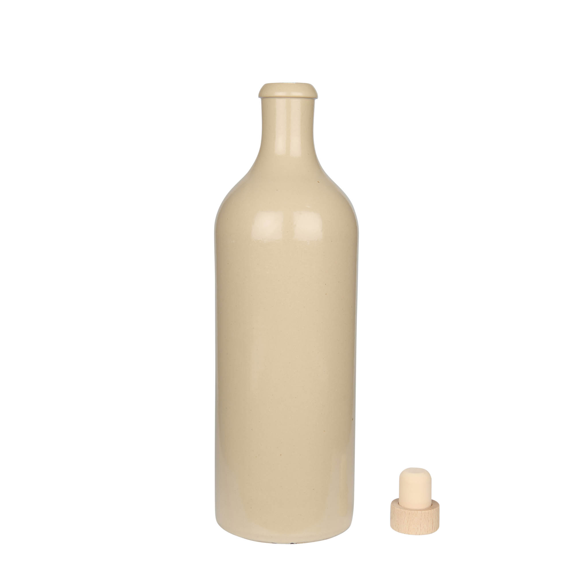 750 ml agyagedény, kőedény, bézs, nyílás: parafa
