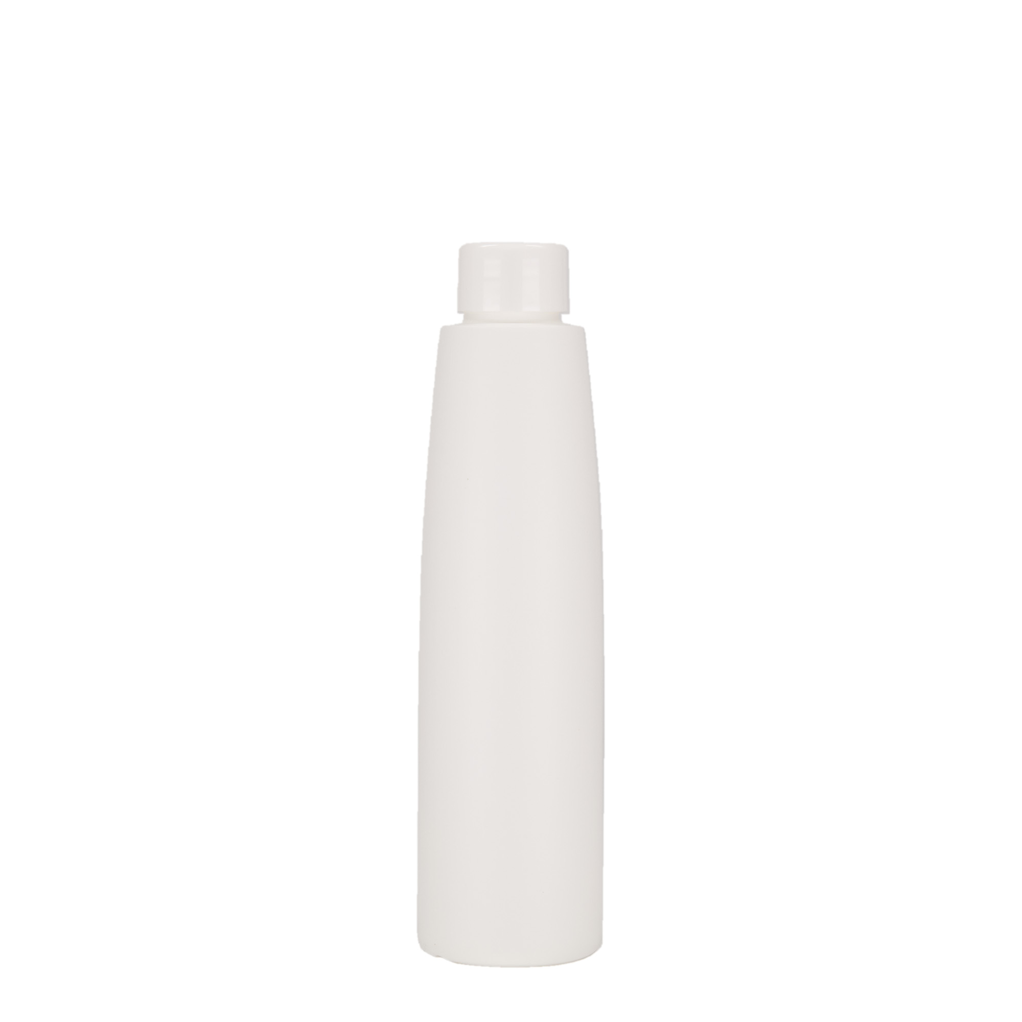 200 ml műanyag palack 'Donald', HDPE, fehér, nyakméret: 24/410