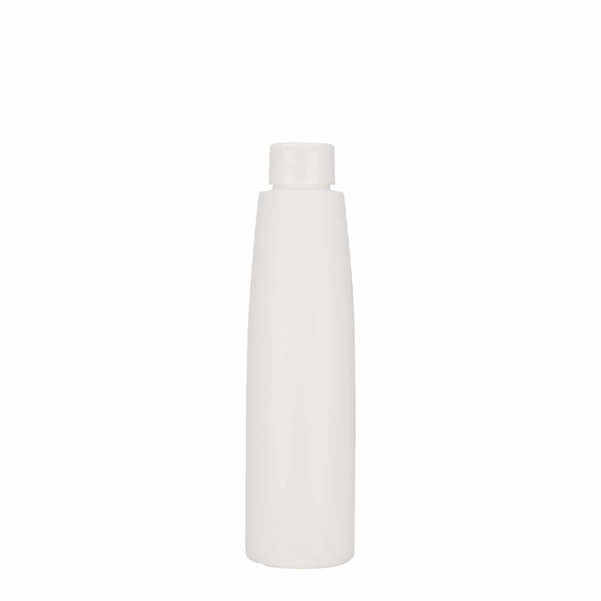 200 ml műanyag palack 'Donald', HDPE, fehér, nyakméret: 24/410