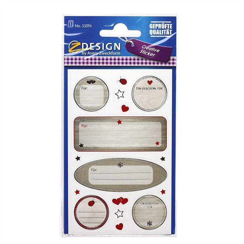 Zweckform címkék 'Für:', papír, több színű Zweckform címkék 'Für:', papír, több színű