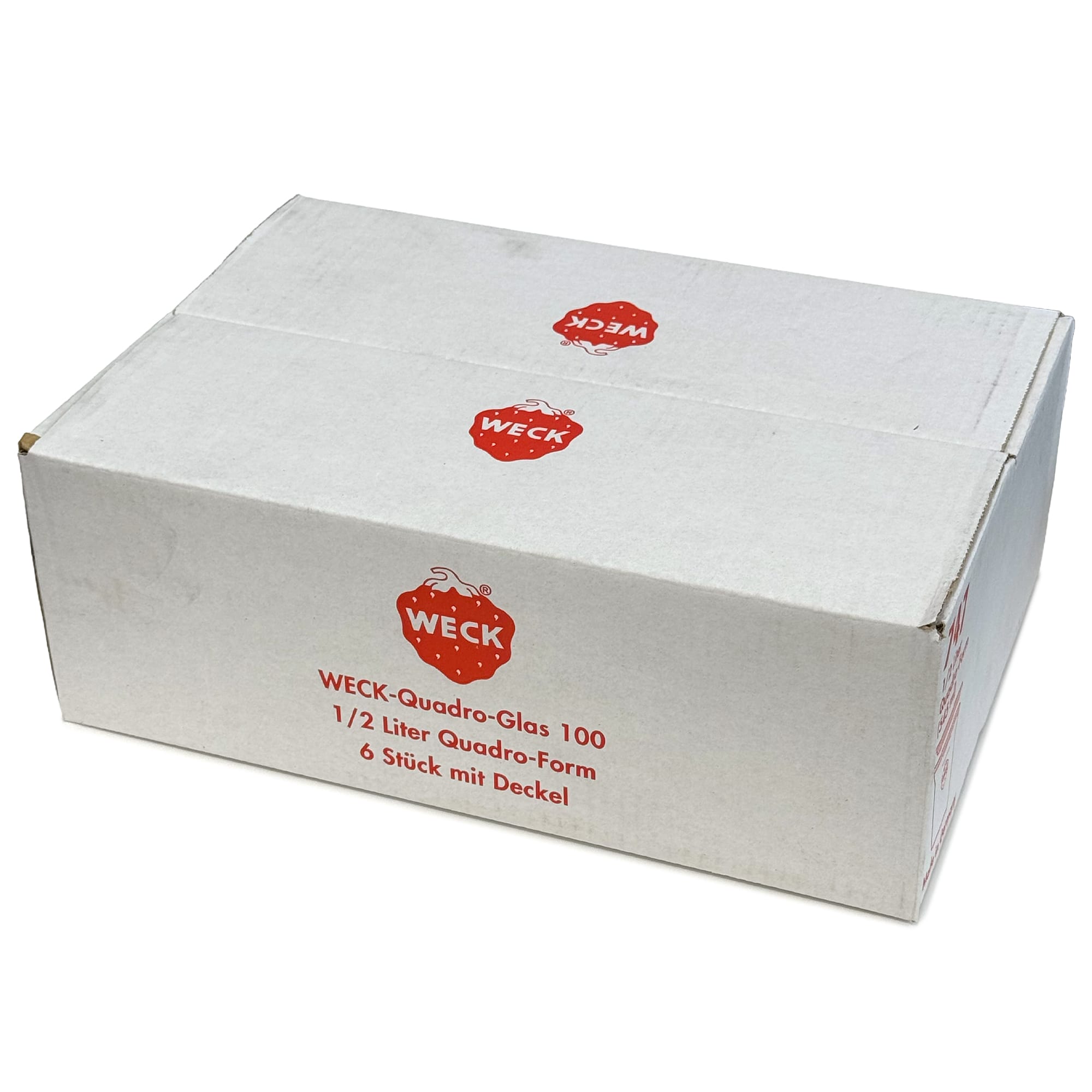 6x 545 ml WECK Quadro-üveg üvegfedéllel RR 100