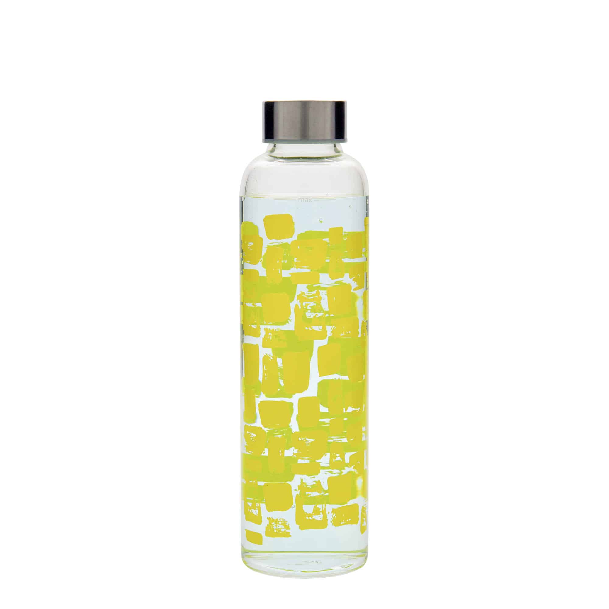 500 ml-es ivópalack, 'Perseus', motívum: Sárga négyszögek, szájnyílás: csavaros kupak