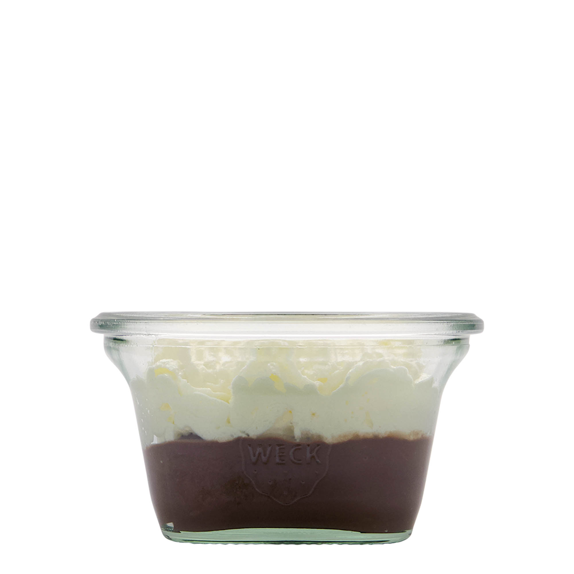 290 ml WECK Quadro-üveg, négyzet alakú, nyílás: kerek perem