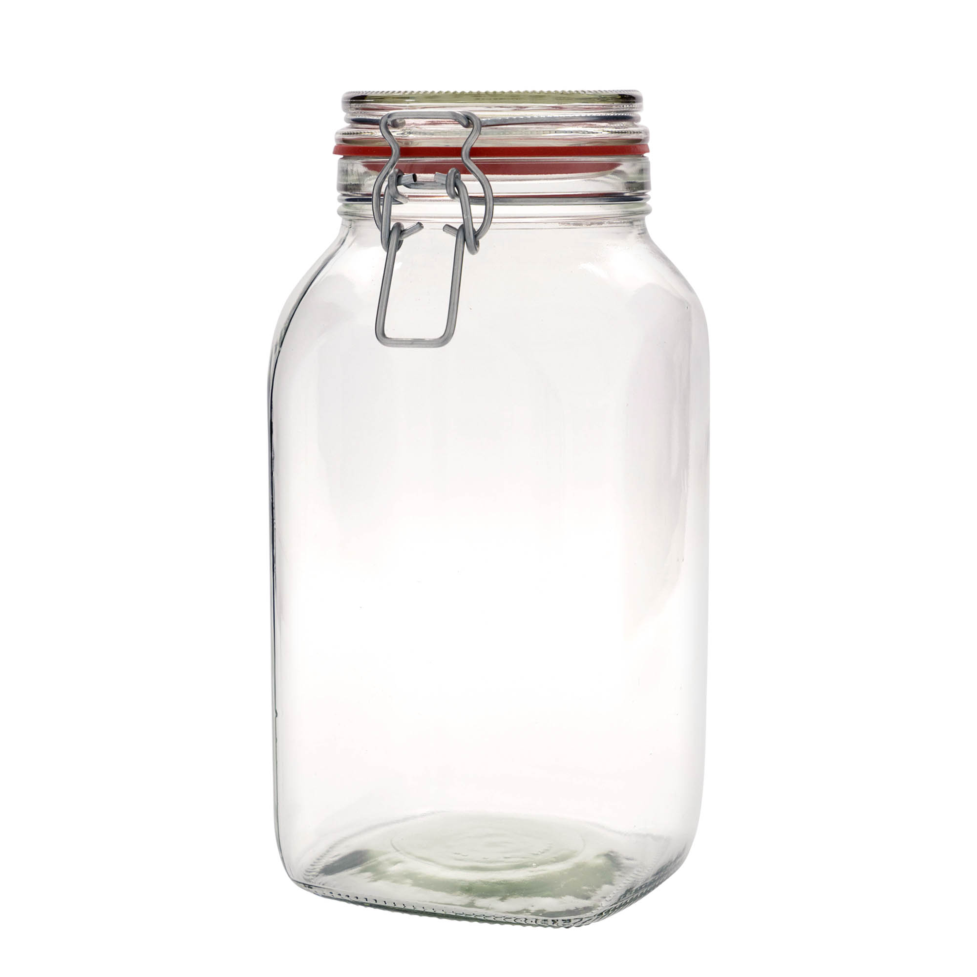 2.590 ml drótfüles üveg, négyzet alakú, nyílás: drótfüles záróelem