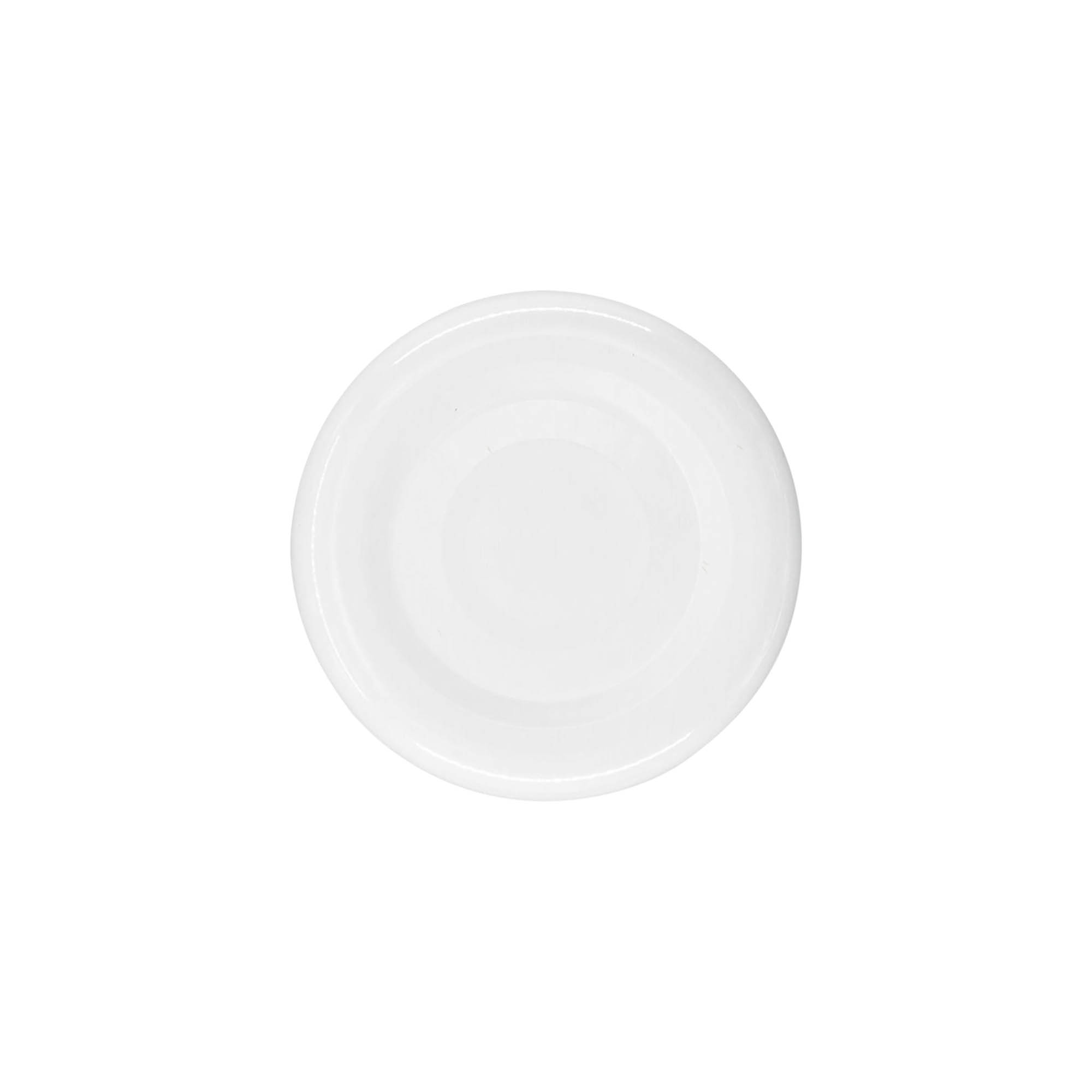 Twist-Off-fedél, fehérlemez, fehér, a nyílás mérete: TO 38 Twist-Off-fedél, fehérlemez, fehér, a nyílás mérete: TO 38