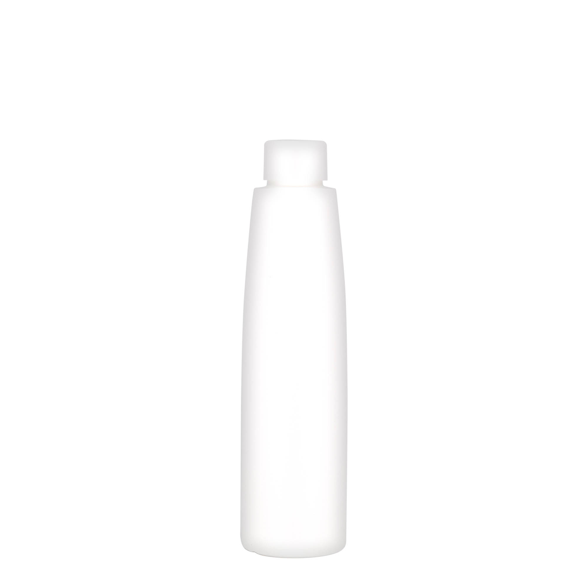 200 ml-es műanyag palack 'Donald', HDPE, fehér, szájnyílás: GPI 24/410
