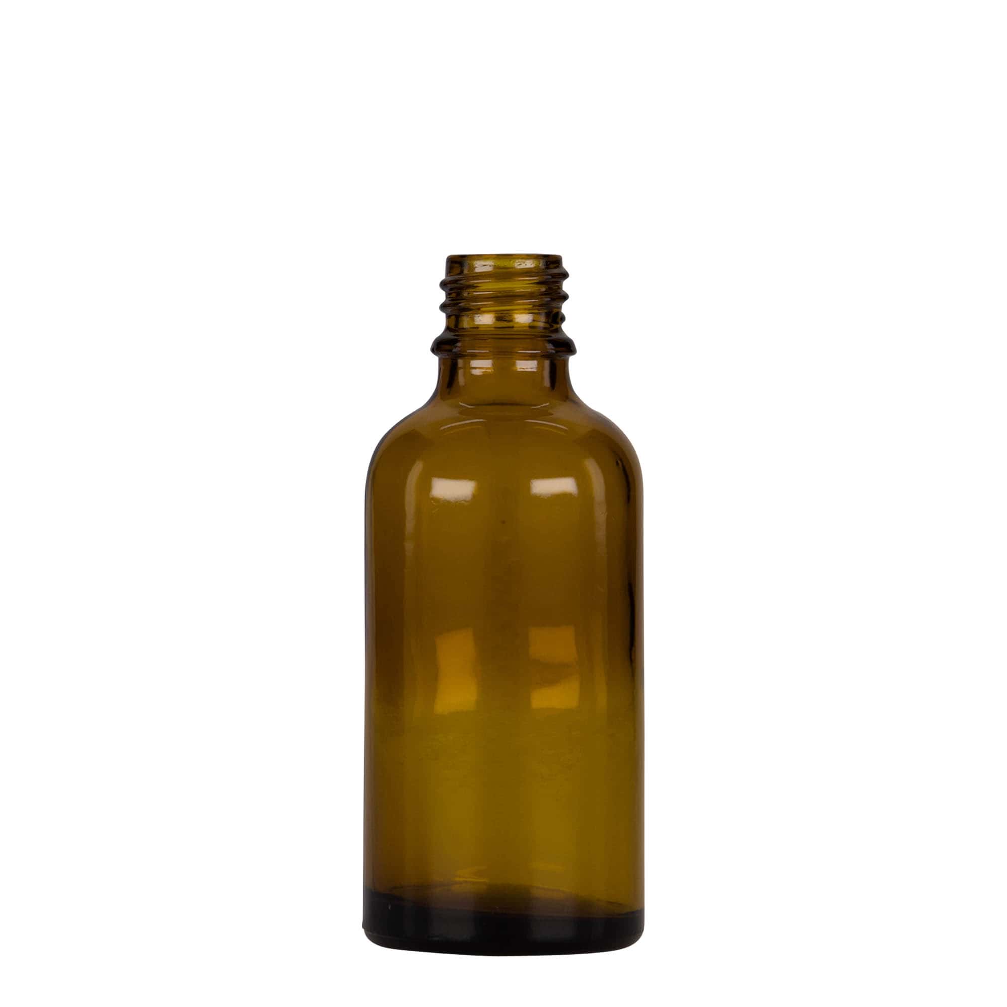 50 ml pipettás üveg gyógyszerhez, üveg, barna-fekete, nyílás: DIN 18