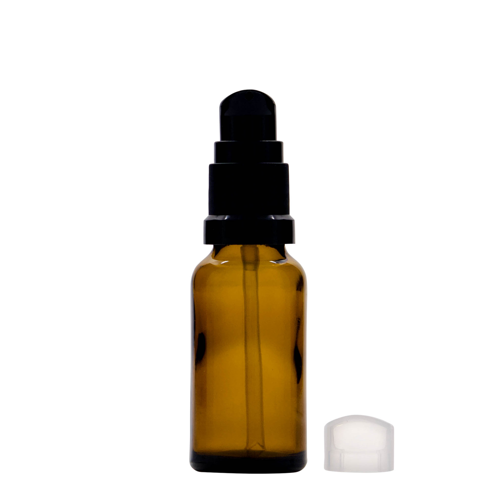 20 ml orvosi üveg lotionpumpával, üveg, barna, nyílás: DIN 18 20 ml orvosi üveg lotionpumpával, üveg, barna, nyílás: DIN 18