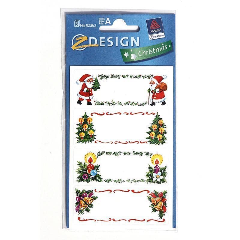 Speciális alakú címkék 'Karácsonyi képek', papír, többszínű