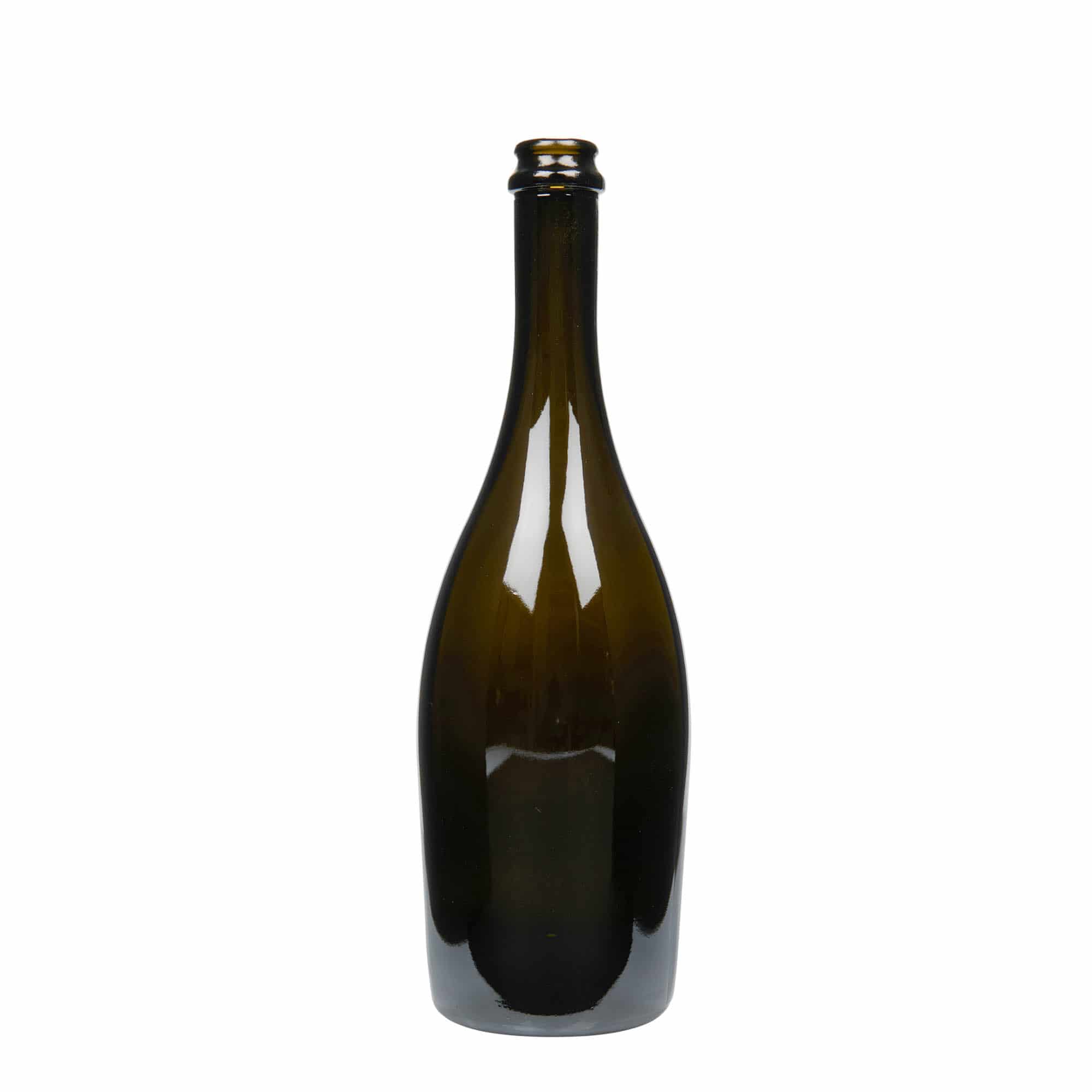 750 ml-es pezsgősüveg 'Carmen', üveg, antikzöld, szájnyílás: söröskupak 750 ml-es pezsgősüveg 'Carmen', üveg, antikzöld, szájnyílás: söröskupak